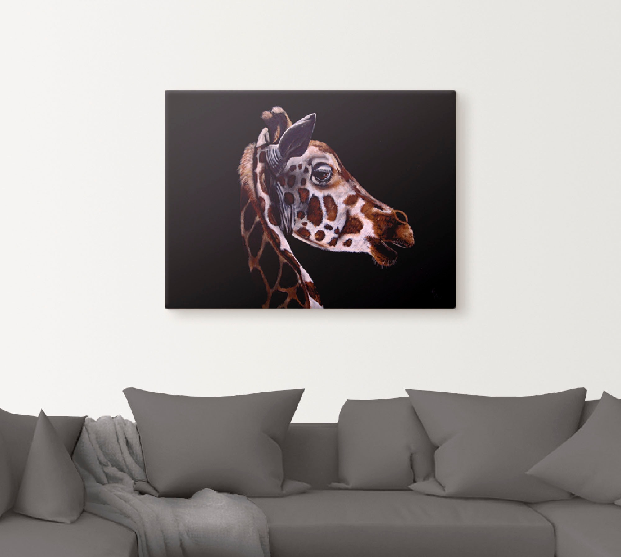 Artland Leinwandbild »Giraffen Portrait«, Wildtiere, (1 St.), auf Keilrahme günstig online kaufen