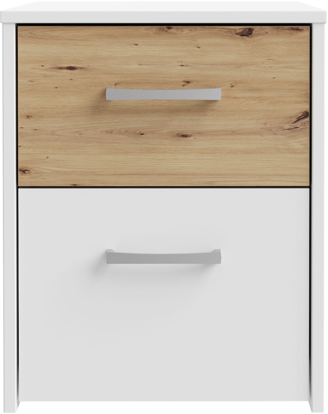 FORTE Nachtkommode »Culgoa« Nachtkomme, 2farbig, Stauraum, 2 Schubkästen