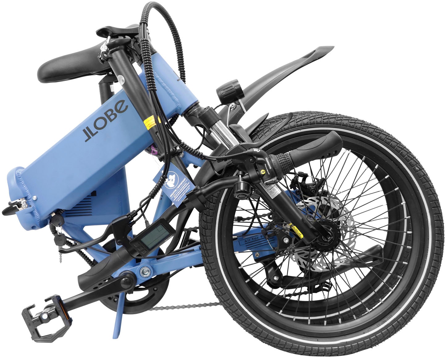 LLobe E-Bike »City III blau 36V / 10,4Ah«, 3 Gang, Shimano, 7-Gang Shimano Kettenschaltung, Frontmotor 250 W, Pedelec, Elektrofahrrad für Damen u. Herren