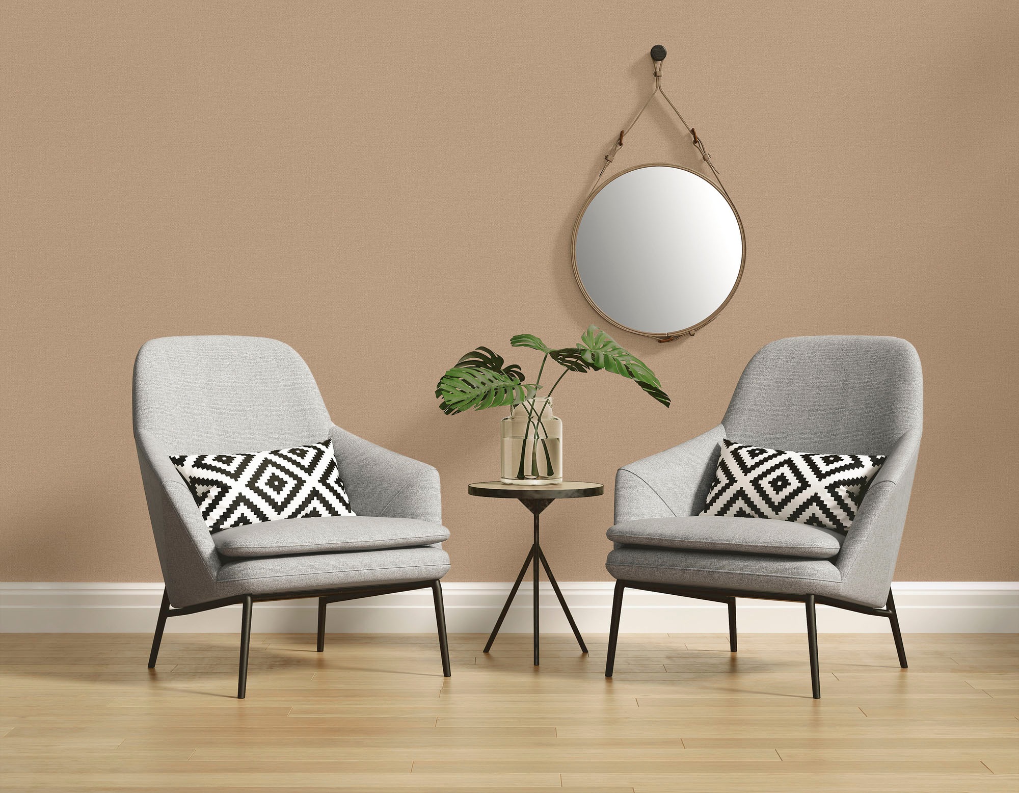 A.S. Création Vliestapete »Nara Einfarbig«, matt-gemustert-neutral, Unitapete Tapeten Wohnzimmer Schlafzimmer Küche modern Flur Design