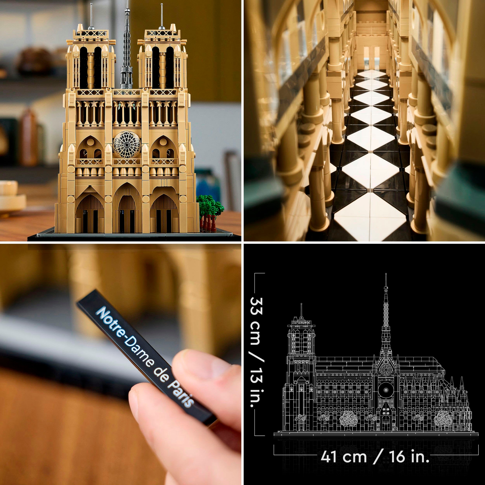 LEGO® Konstruktionsspielsteine »Notre-Dame de Paris (21061), LEGO Architecture«, (4383 St.), Made in Europe