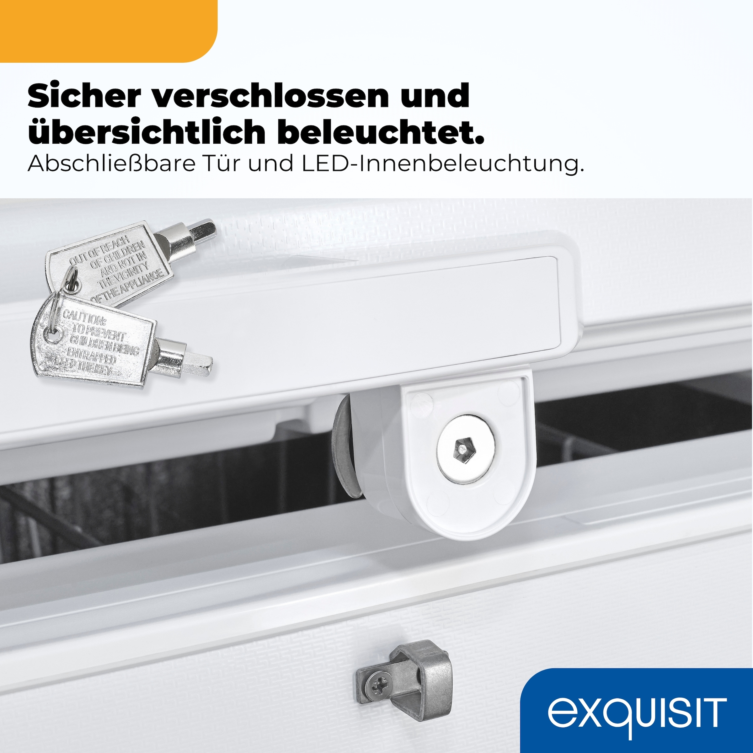 exquisit Gefriertruhe »GT220-HE-010A weiss« 84,5 cm hoch 96,3 cm breit Kompakt & platzsparend ideal für kleine Küchen oder Zweitgerät