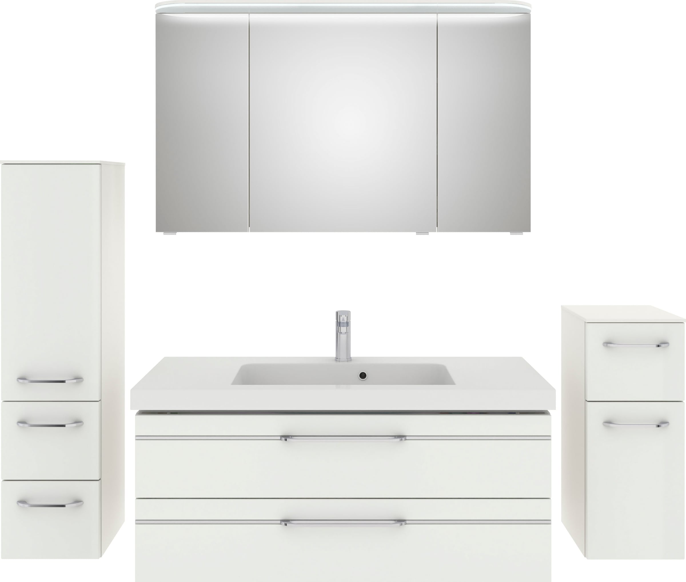 Saphir Badmöbel-Set »Balto Sprint 4-teilig, Mineralmarmor-Waschtisch mit LE günstig online kaufen
