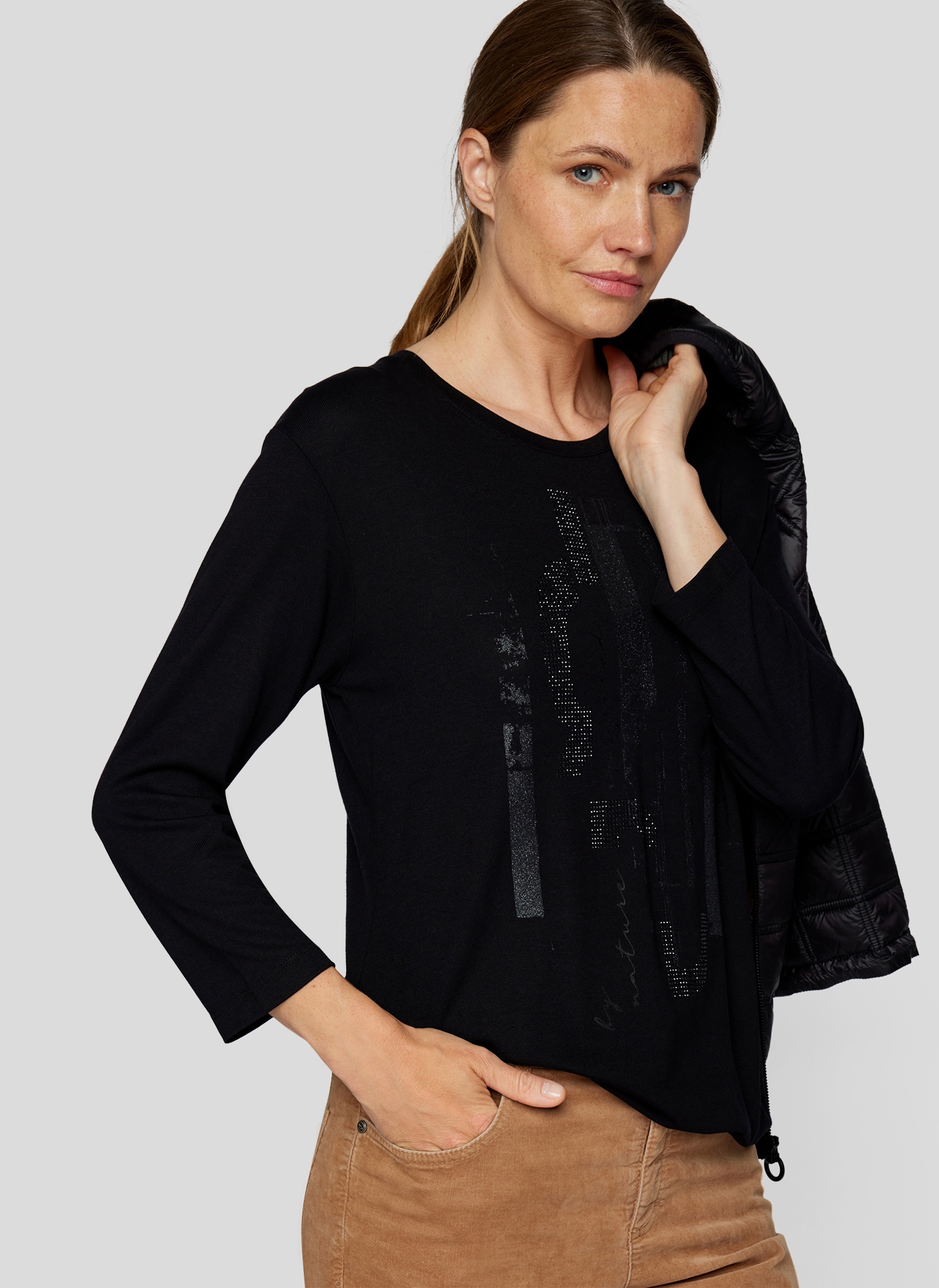 Rabe 3/4-Arm-Shirt, mit Frontprint