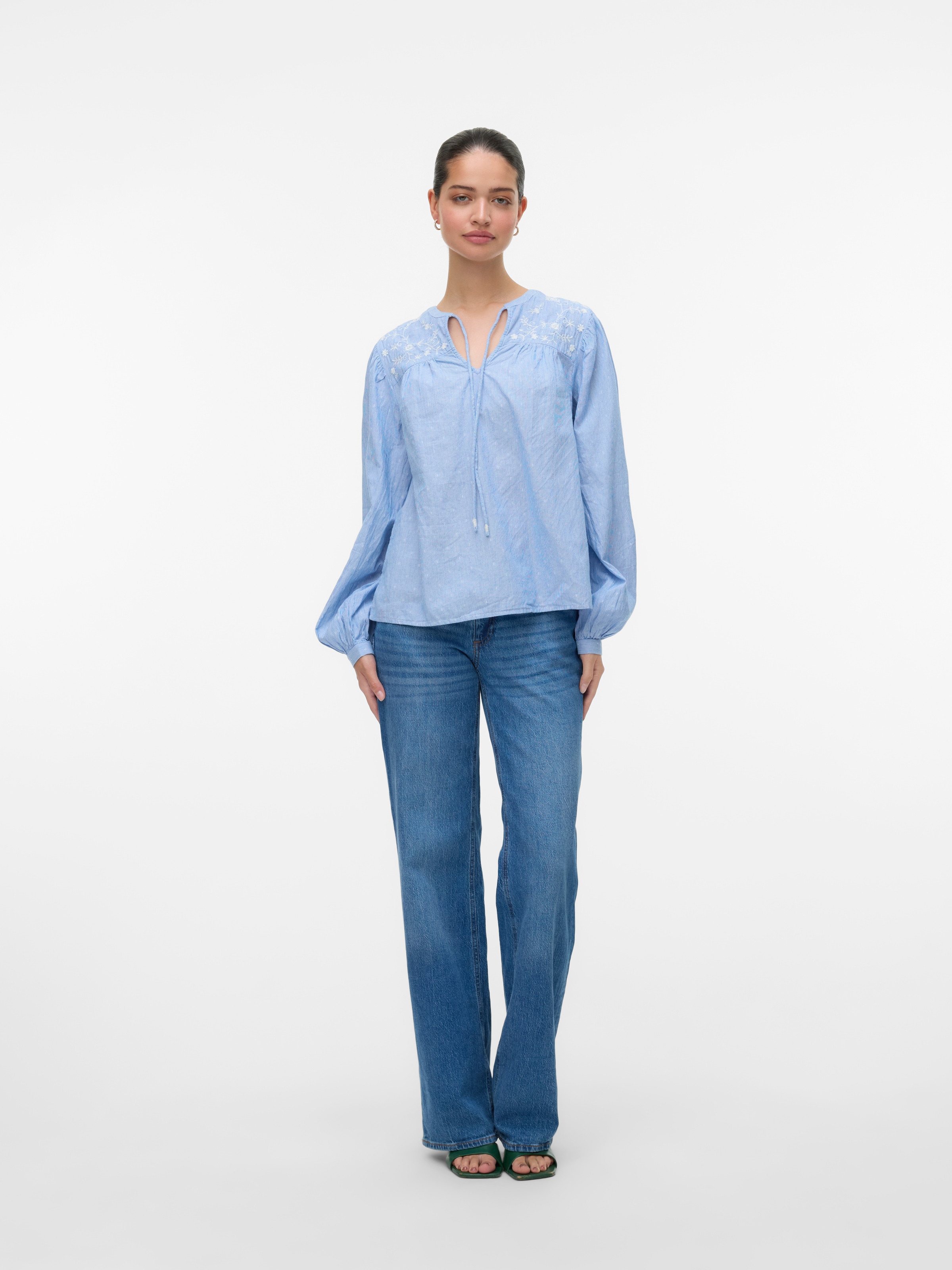 Vero Moda Blusenshirt »VMNIKA LS TOP WVN GA NOOS«