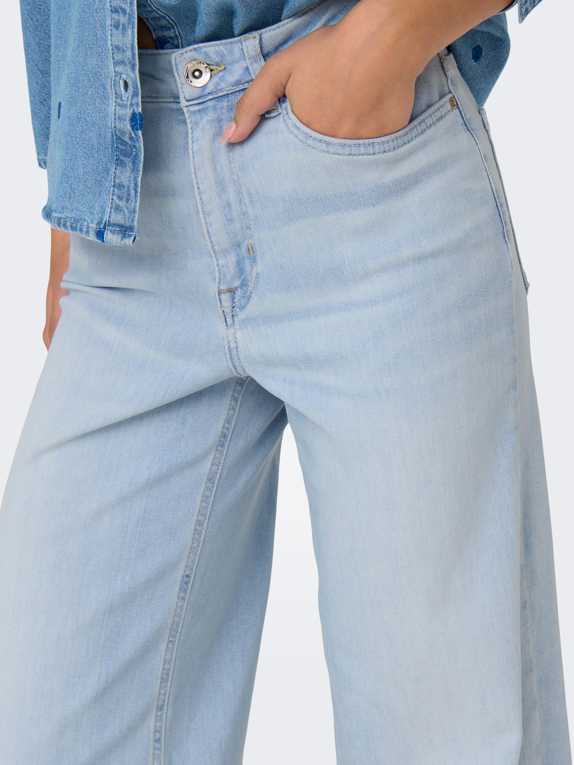 ONLY High-waist-Jeans »ONLMADISON BLUSH HW WIDE DNM CRO495 NOOS«, mit Eingrifftaschen