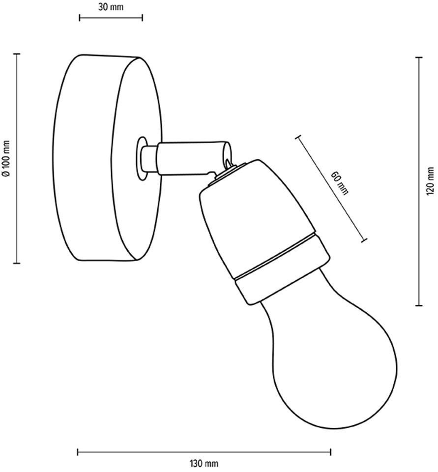 BRITOP LIGHTING Wandleuchte »Porcia«, 1 flammig, Leuchtmittel E27 | ohne Leuchtmittel-Leuchtmittel wechselbar, Dekorative Leuchte aus Ceramik, passende LM E27- exkl., Made in Europe