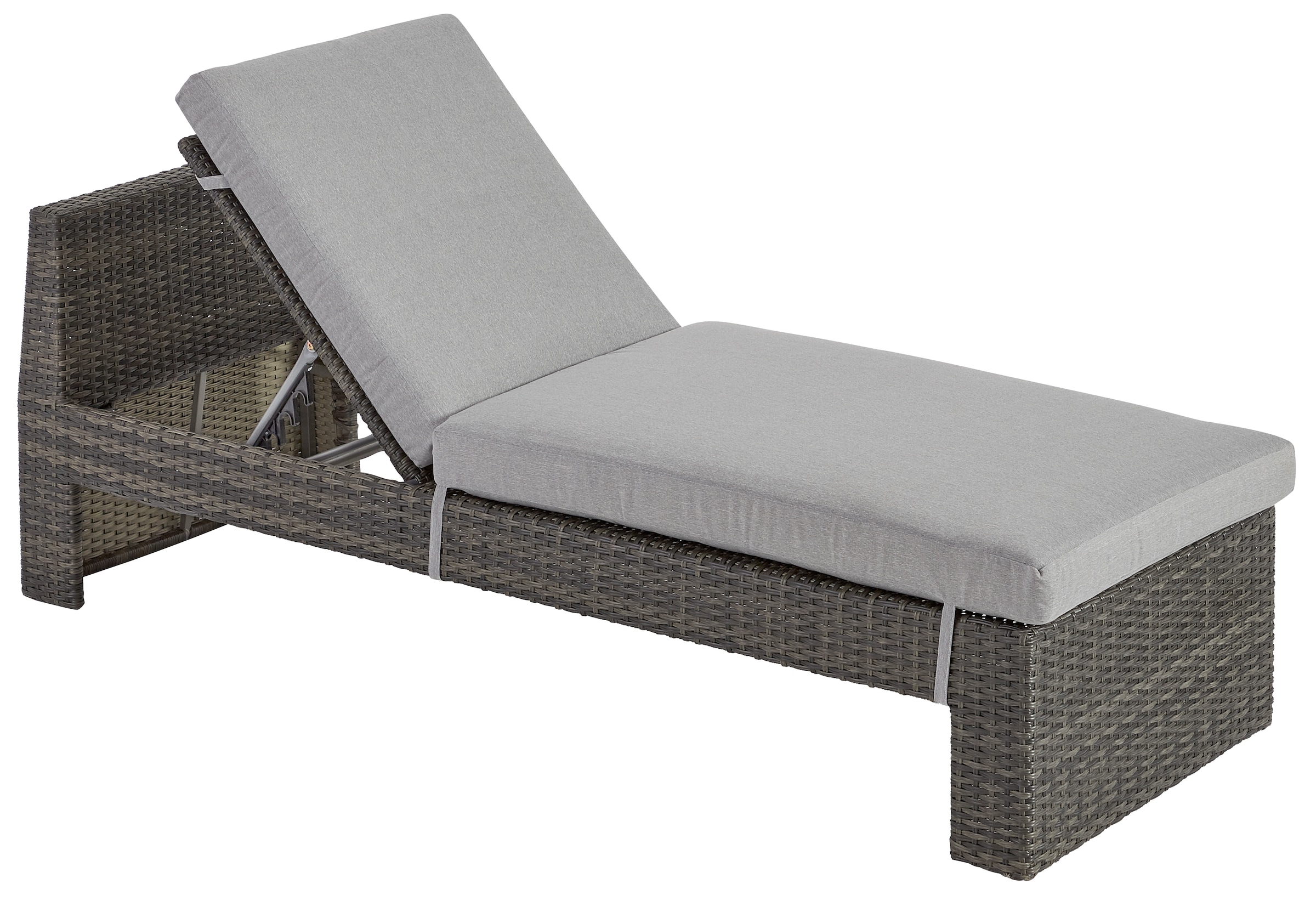 KONIFERA Gartenlounge-Set »Parga«, (Set, 4 tlg.: 2x Sofa, 2x Tisch), verstellbares Kopfteil, inkl. Auflagen