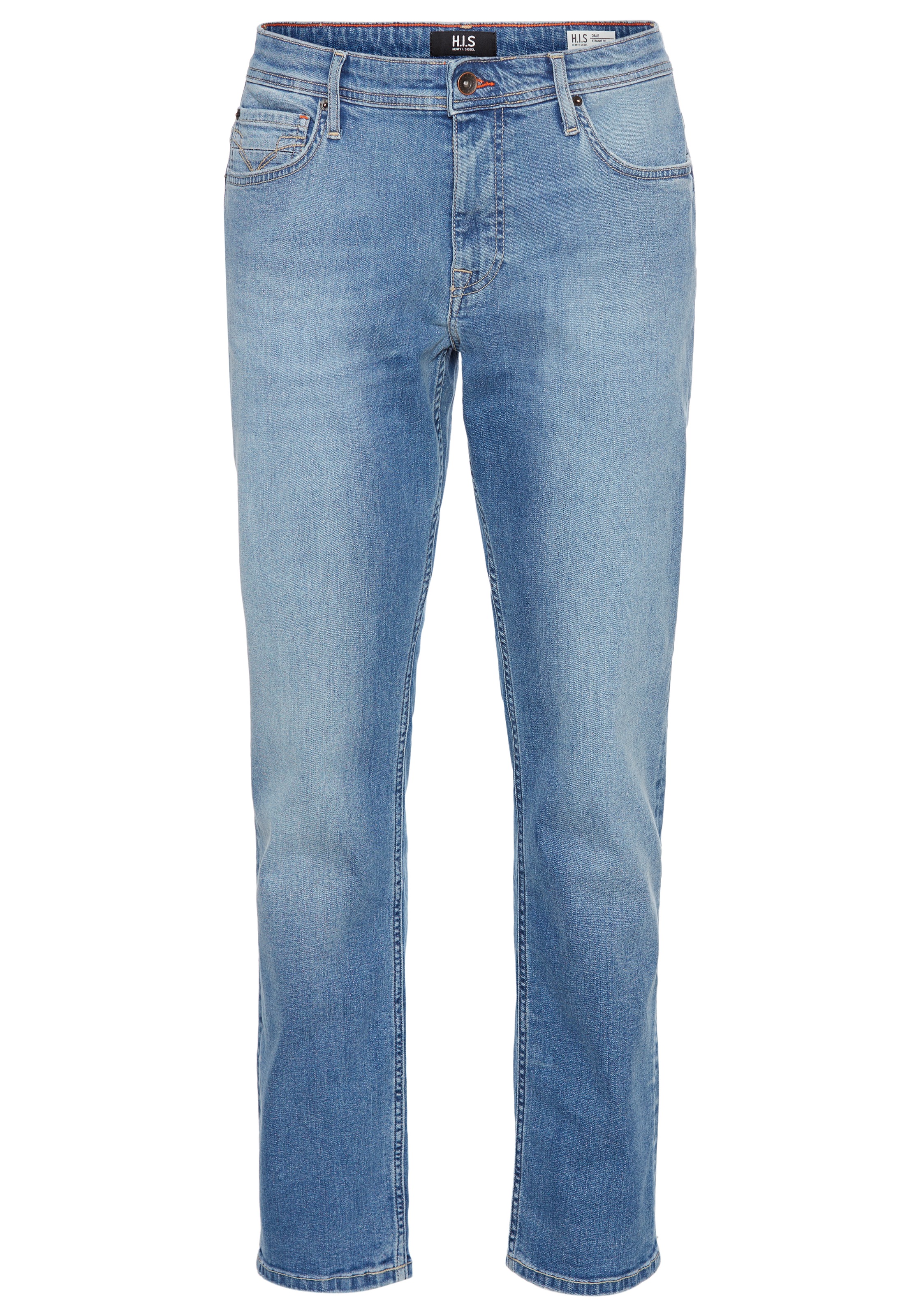 H.I.S Straight-Jeans »NEW DALE«, gerades Bein, mit Used-Effekten, niedrige Leibhöhe