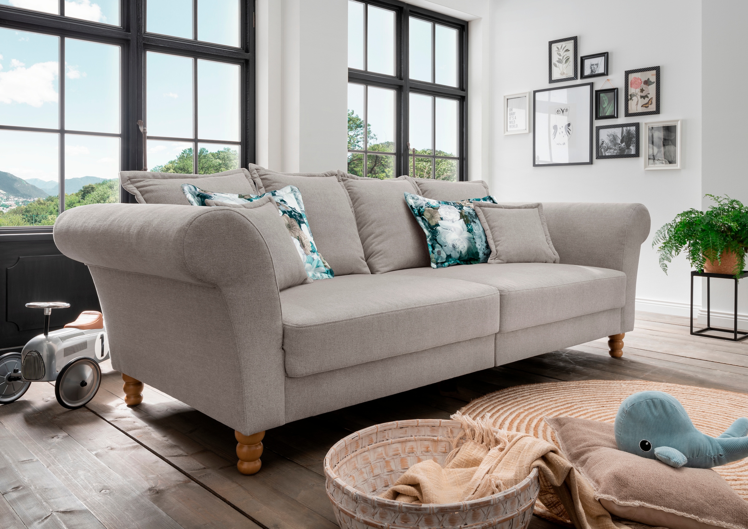 Home affaire Big-Sofa »Tassilo Mega Sofa mit viel Platz, bequem durch Kalts günstig online kaufen