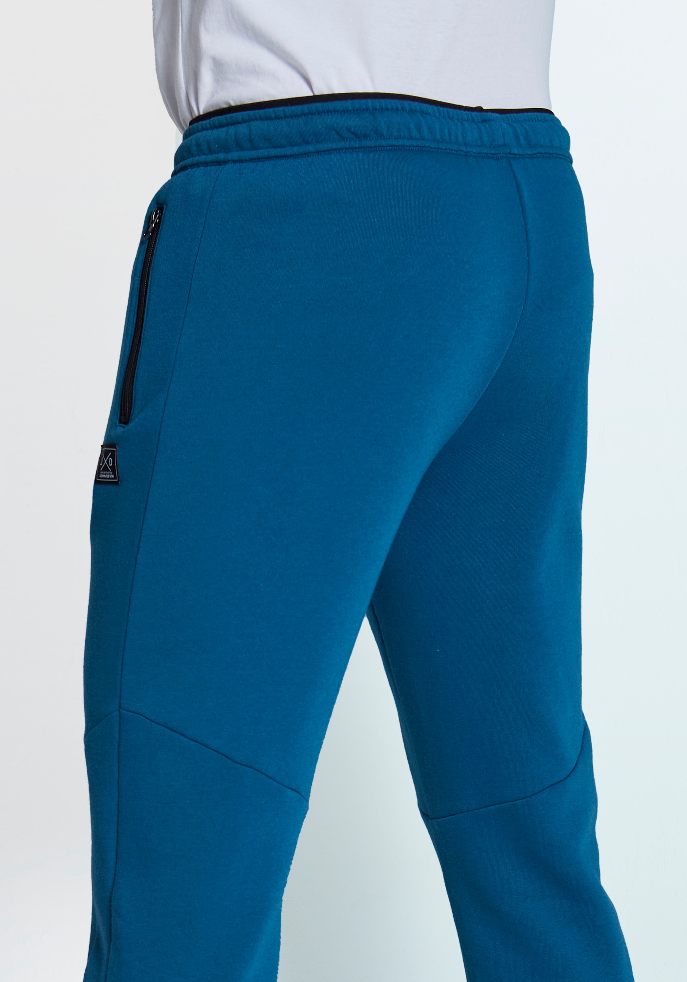 John Devin Sweathose, Jogginghose mit seitlichen Taschen und Bindeband aus Baumwoll-Mix