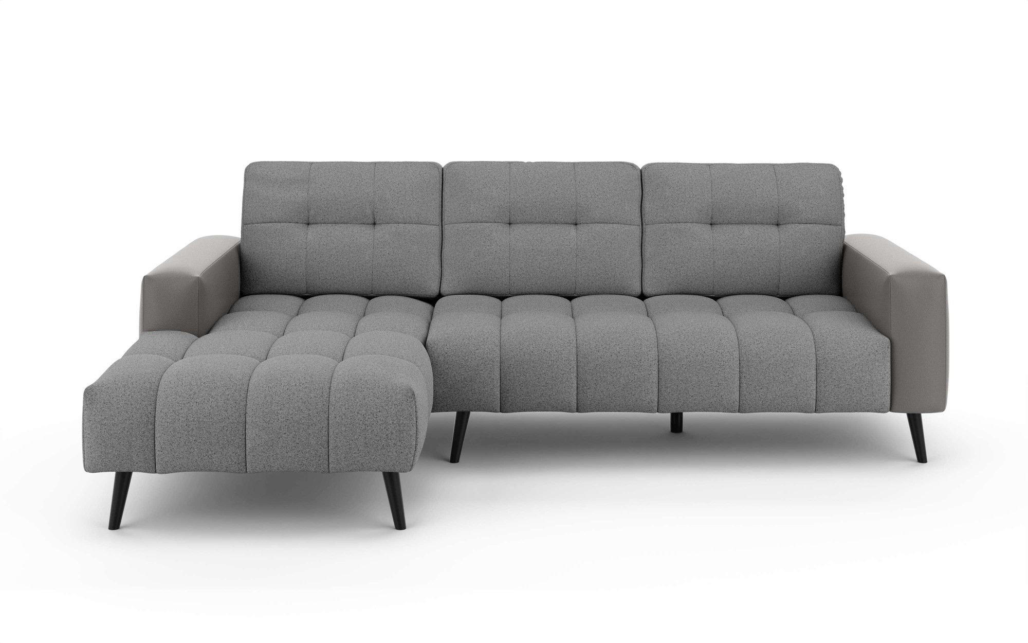 INOSIGN Ecksofa »SERINE mit Recamiere rechts/links bestellbar, Maße B/H/T 253/91/161 cm«, L-Form mit Wellenunterfederung, 3 Rückenkissen, ohne Bettfunktion