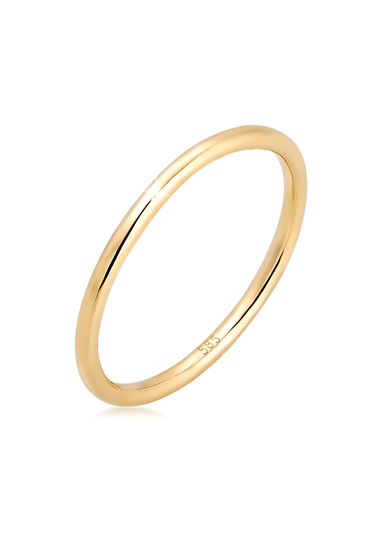 Fingerring „Bandring Ehering Trauring Hochzeit 585er Gelbgold“ Gold ohne Stein 54 mm – ohne Stein