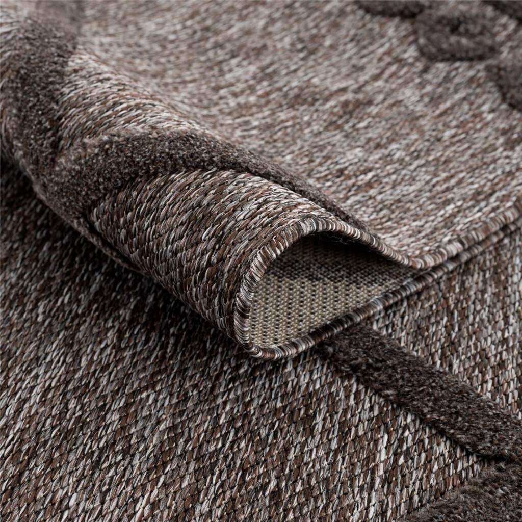 Carpet City Teppich »In-& Outdoorteppich Santorini 58578, 3D-Effekt, Raute-Optik«, rechteckig, 5 mm Höhe, Wetterfest & UV-beständig für Terrasse, Balkon, Küche, Flur