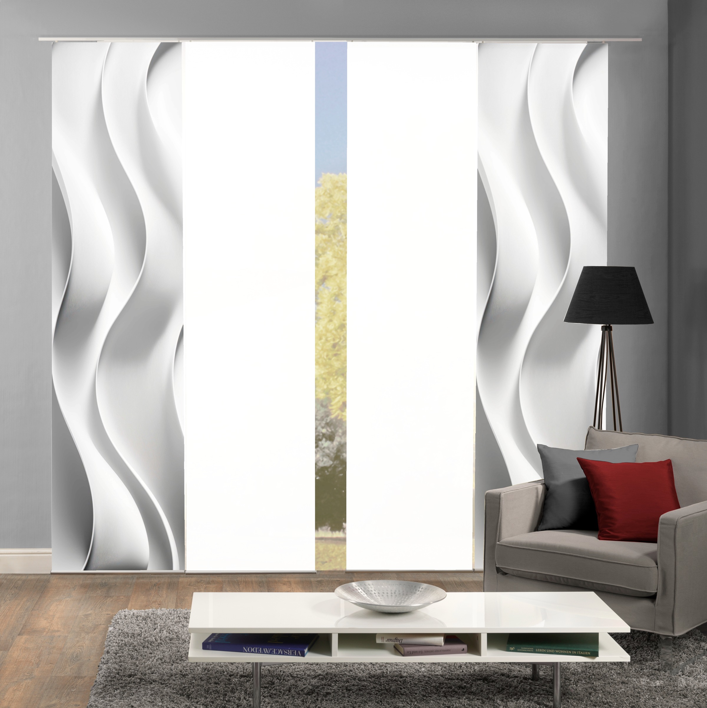 HOME WOHNIDEEN Schiebegardine »JAIR« Paneelwagen 4 Stk. tlg. SCHIEBEVORHANG günstig online kaufen