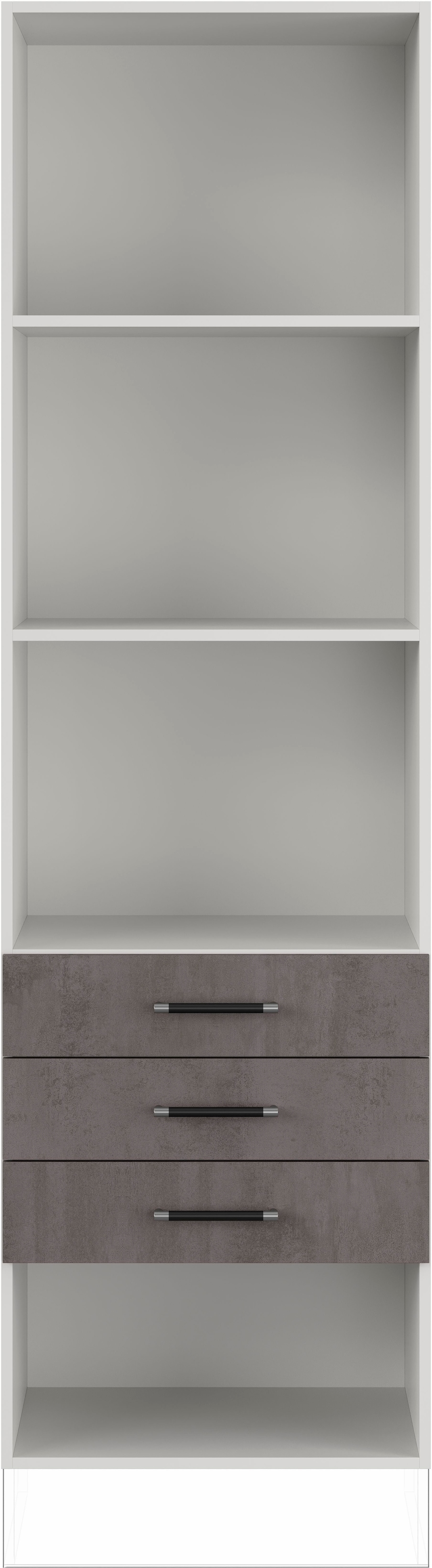 IMPULS KÜCHEN Seitenschrank »"Prag", Breite/Höhe: 60/205,1 cm, mit Soft-Close« vormontiert, mit Schubkästen, mit verstellbaren Fachböden