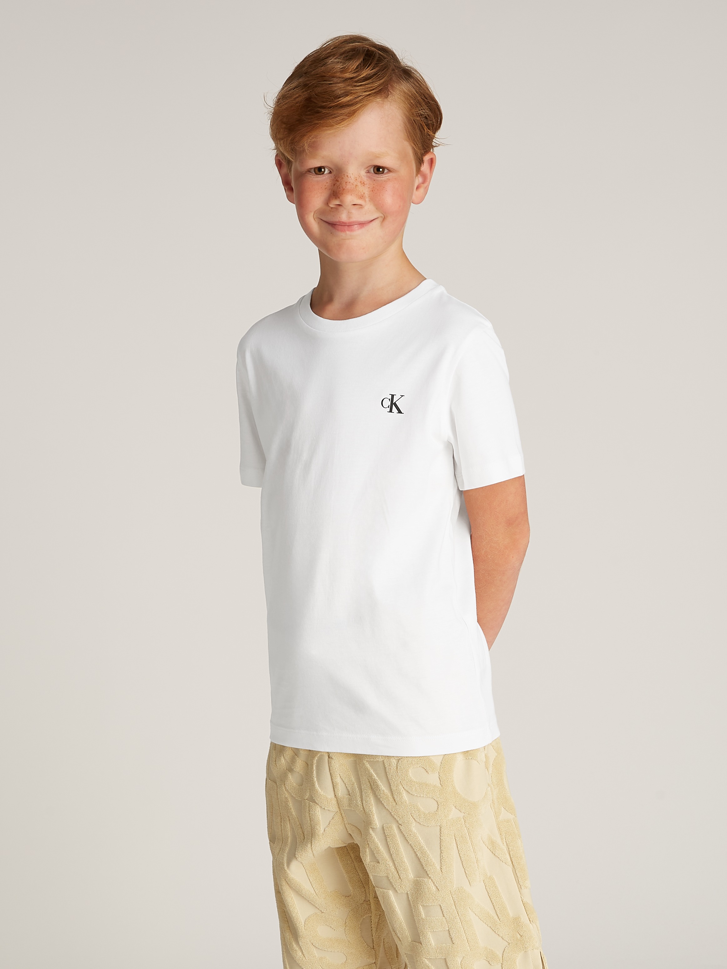 Calvin Klein Jeans T-Shirt »2-PACK MONOGRAM TOP«, (2 tlg.), für Kinder bis 16 Jahre mit Logoprägung