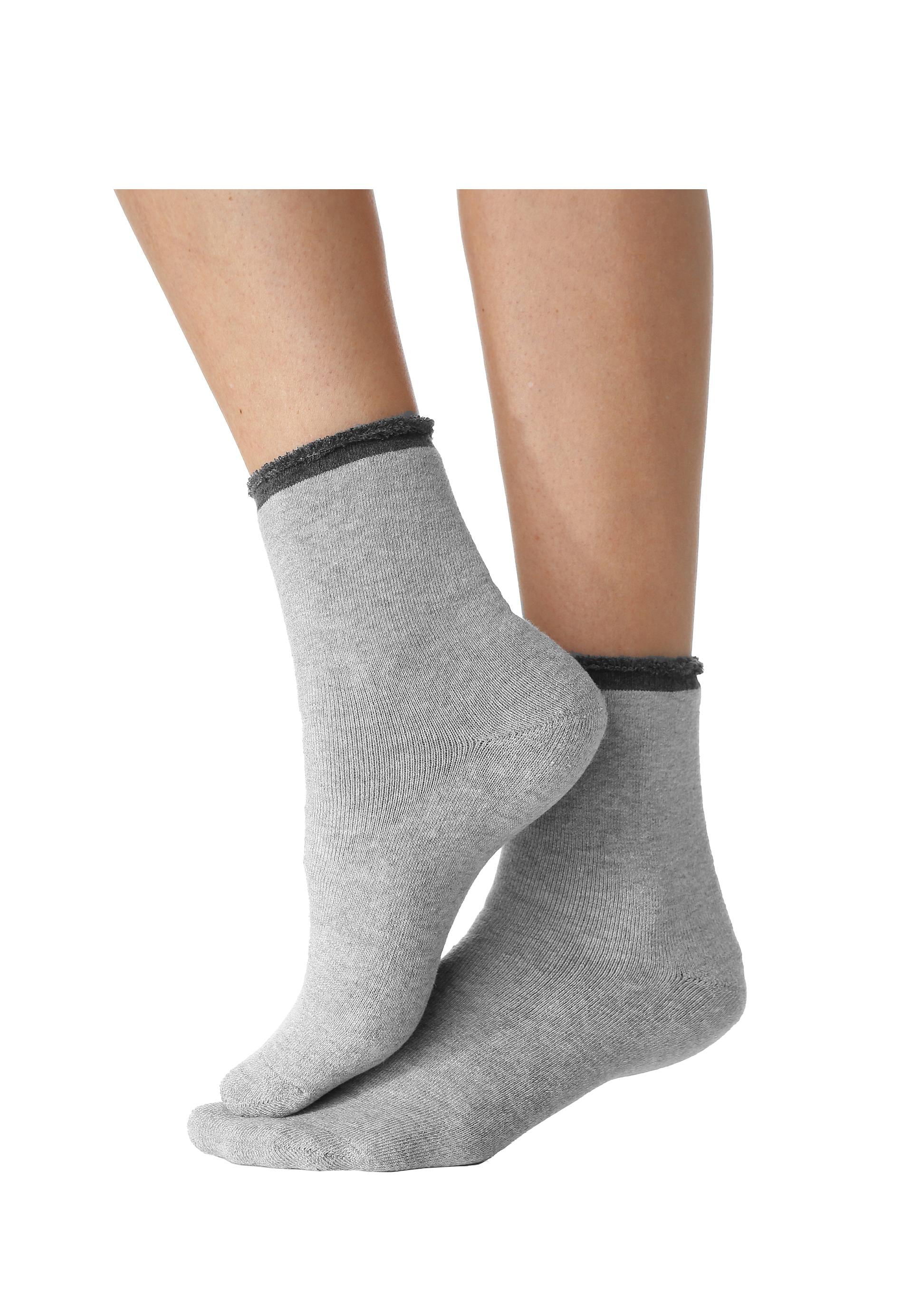 Lavana Kuschelsocken Packung, 4 Stk. tlg. mit Innenfrottee