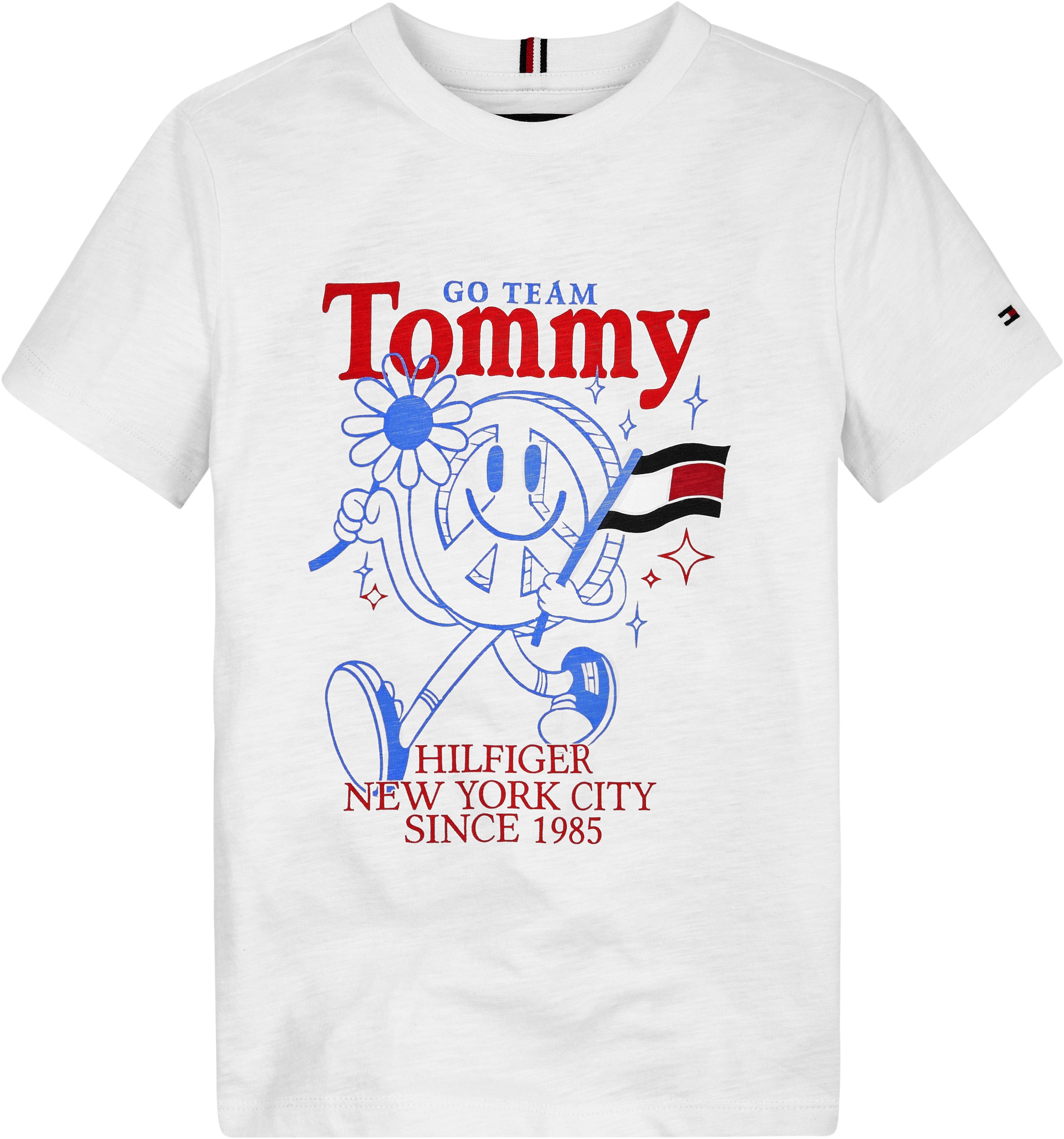 Tommy »FUN bis bestellen online T-Shirt Frontprint TEE Hilfiger großem mit 16 S/S«, Jahre, Kinder