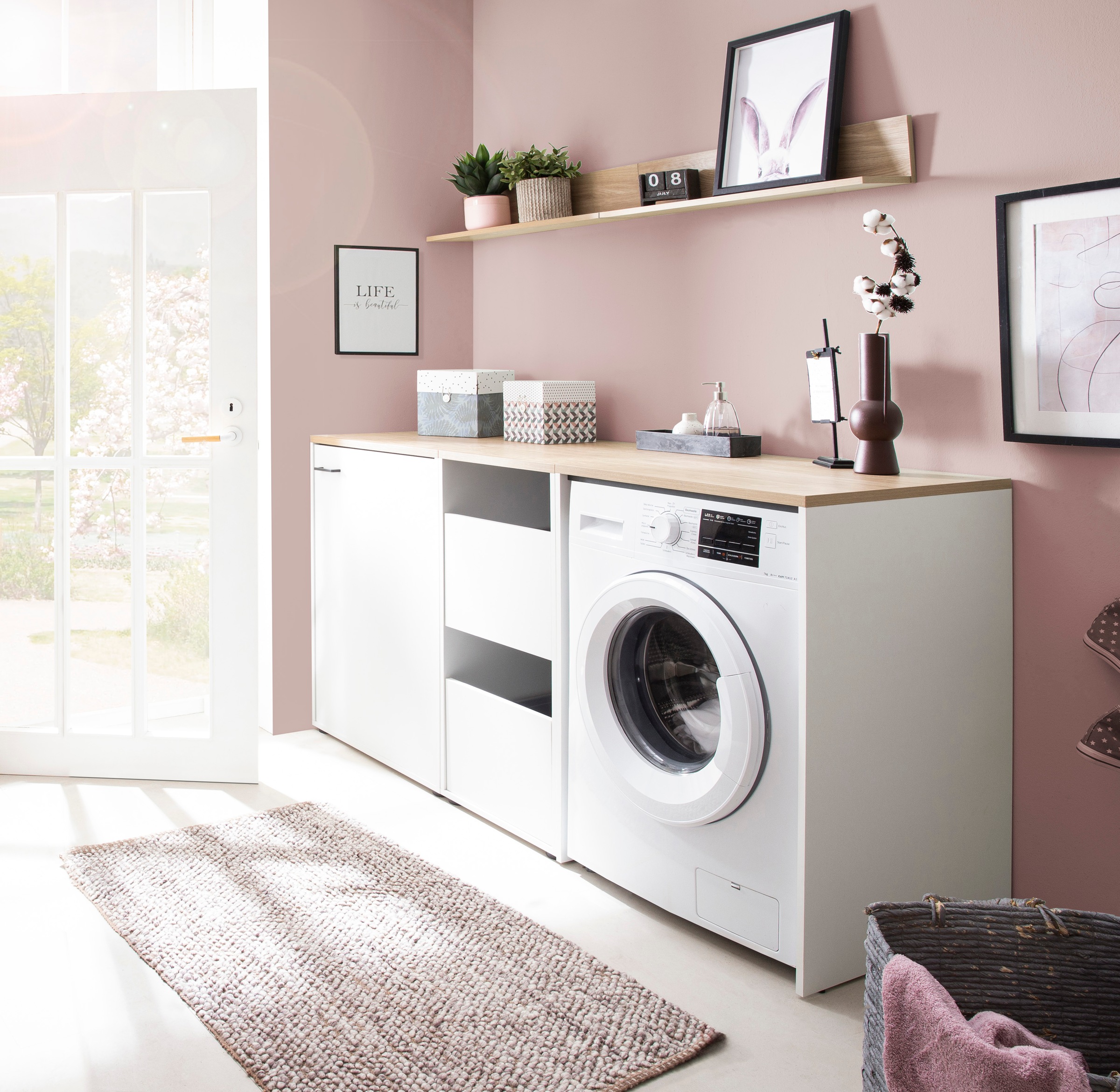 Schildmeyer Wäscheschrank "Solea, Breite 45 cm" Zwei Wäscheschächte, Wechse günstig online kaufen