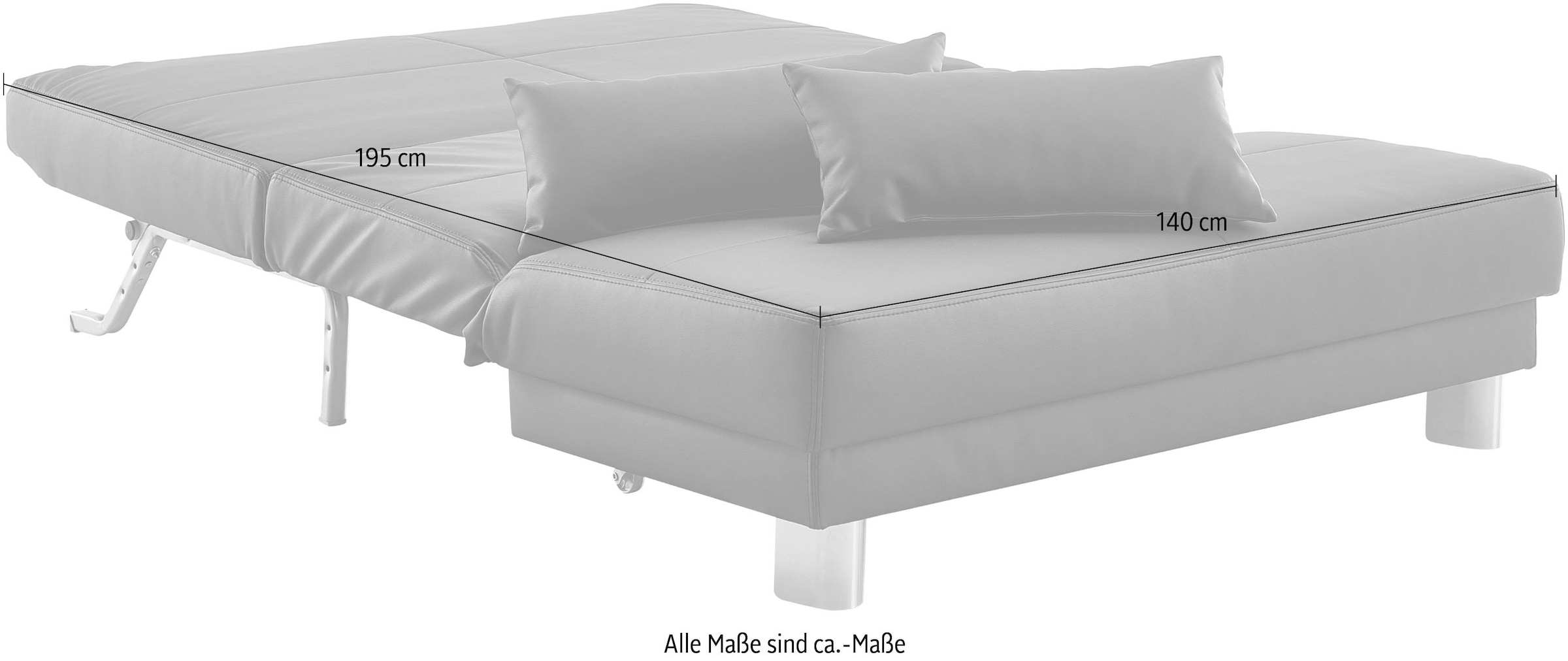 INOSIGN Schlafsofa »Gina«, mit einem Handgriff vom Sofa zum Bett
