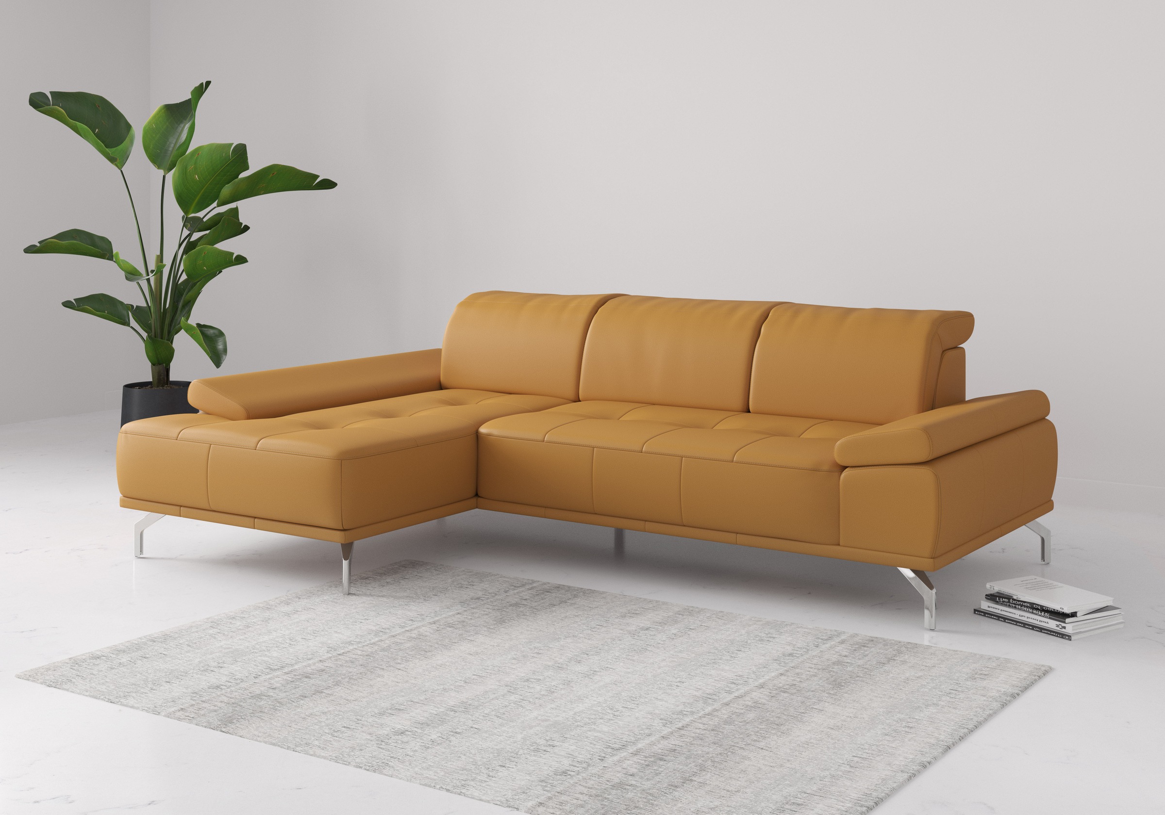 Places of Style Ecksofa "Caluna", Inkl.Sitztiefenverstellung, wahlweise mit günstig online kaufen
