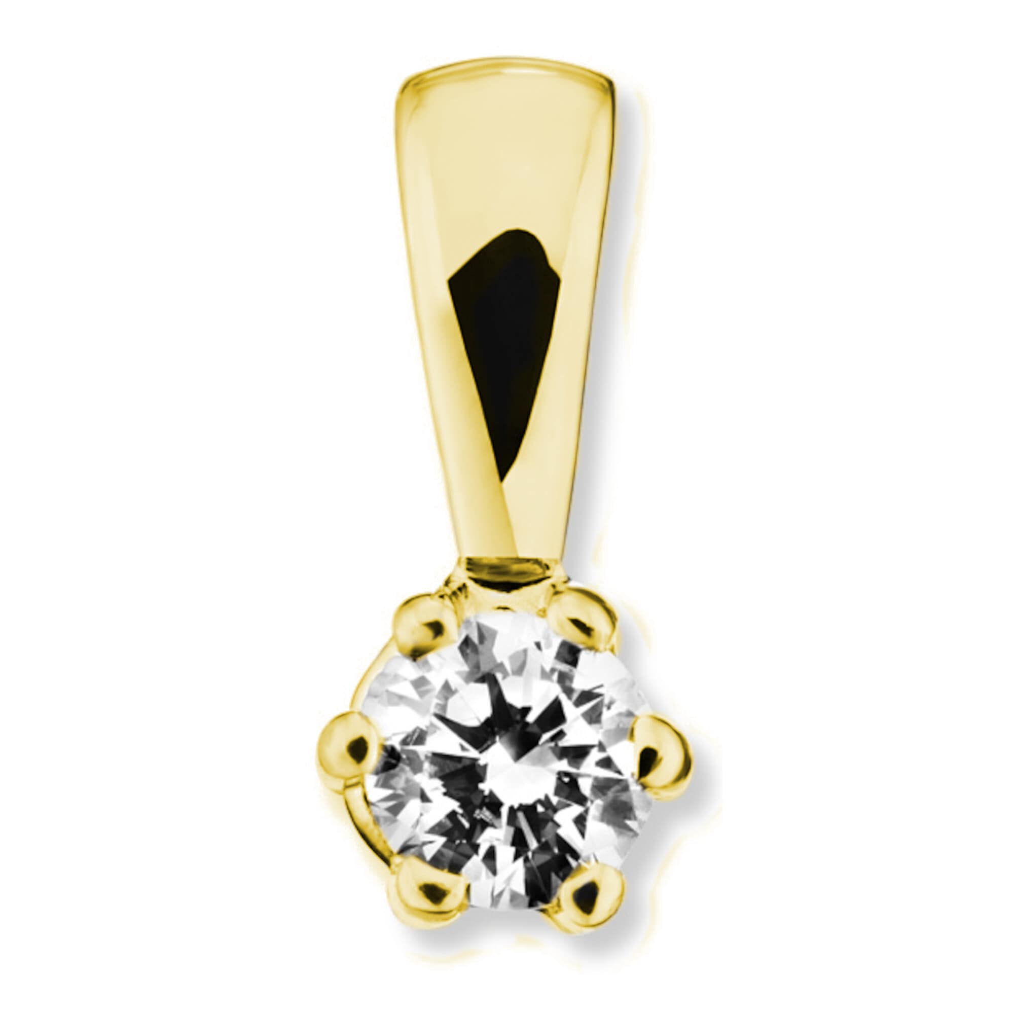 ONE ELEMENT Kettenanhänger »0.2 ct 585 Diamant aus kaufen online Anhänger Brillant Gelbgold«, Gold Damen Schmuck