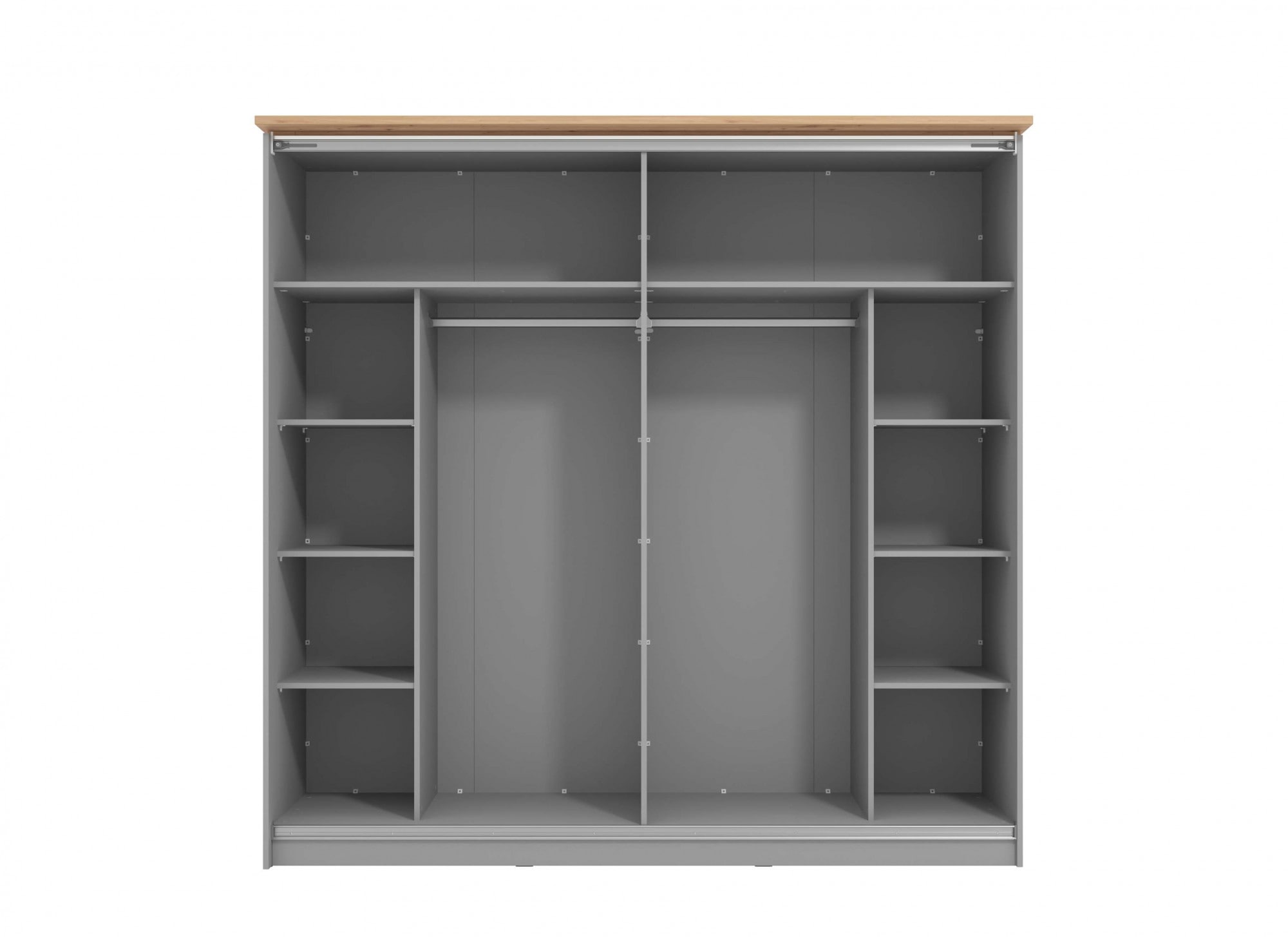 Home affaire Schwebetürenschrank »Valencia, Kleiderschrank im Landhausstil, 220x214x65,5cm«, mit kompletter Innenausstattung, FSC®-zertifizierter Holzwerkstoff