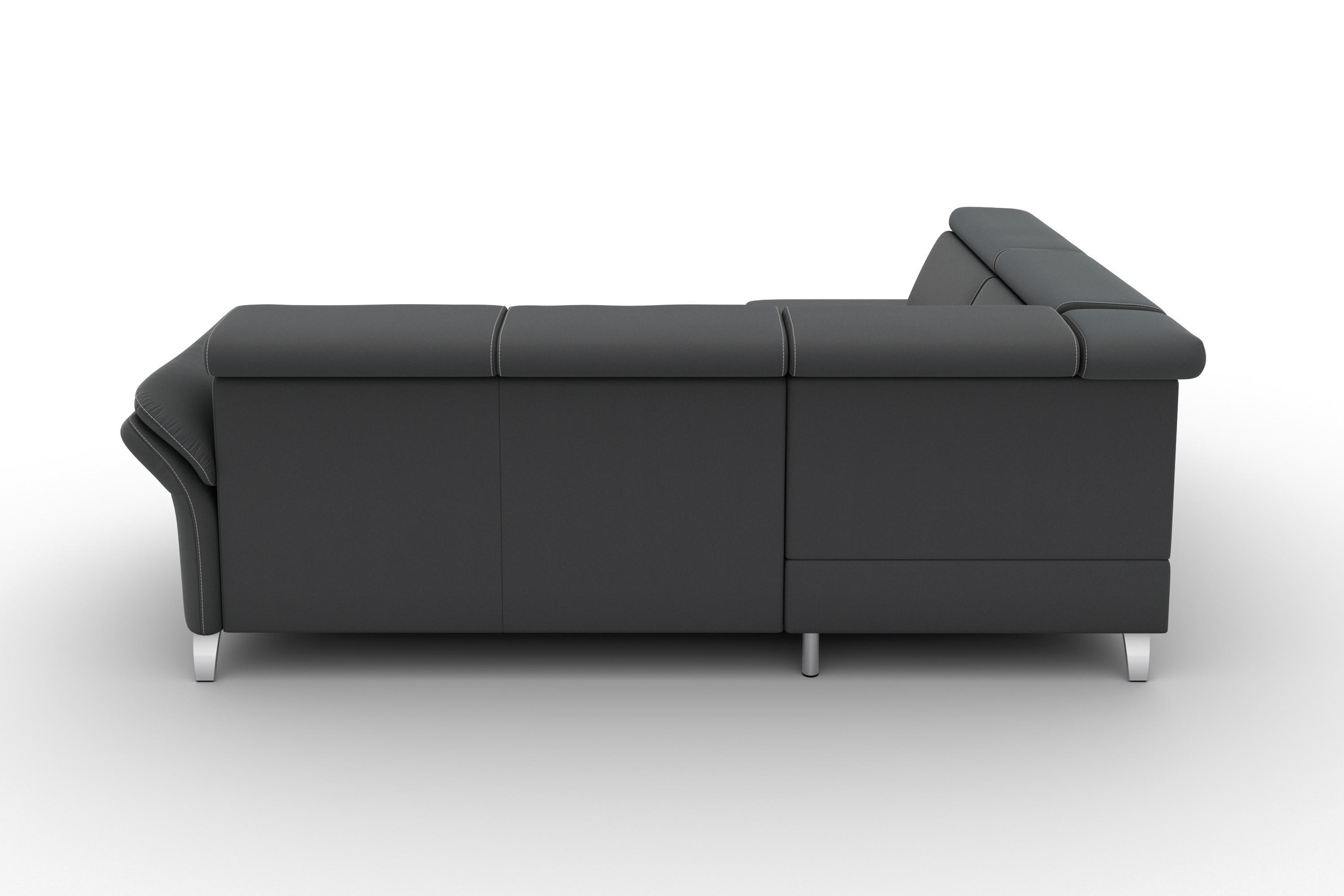 sit&more Ecksofa »Vincenzo L-Form«, inklusive Kopfteilverstellung, wahlweise mit Bettfunktion, Bettkasten