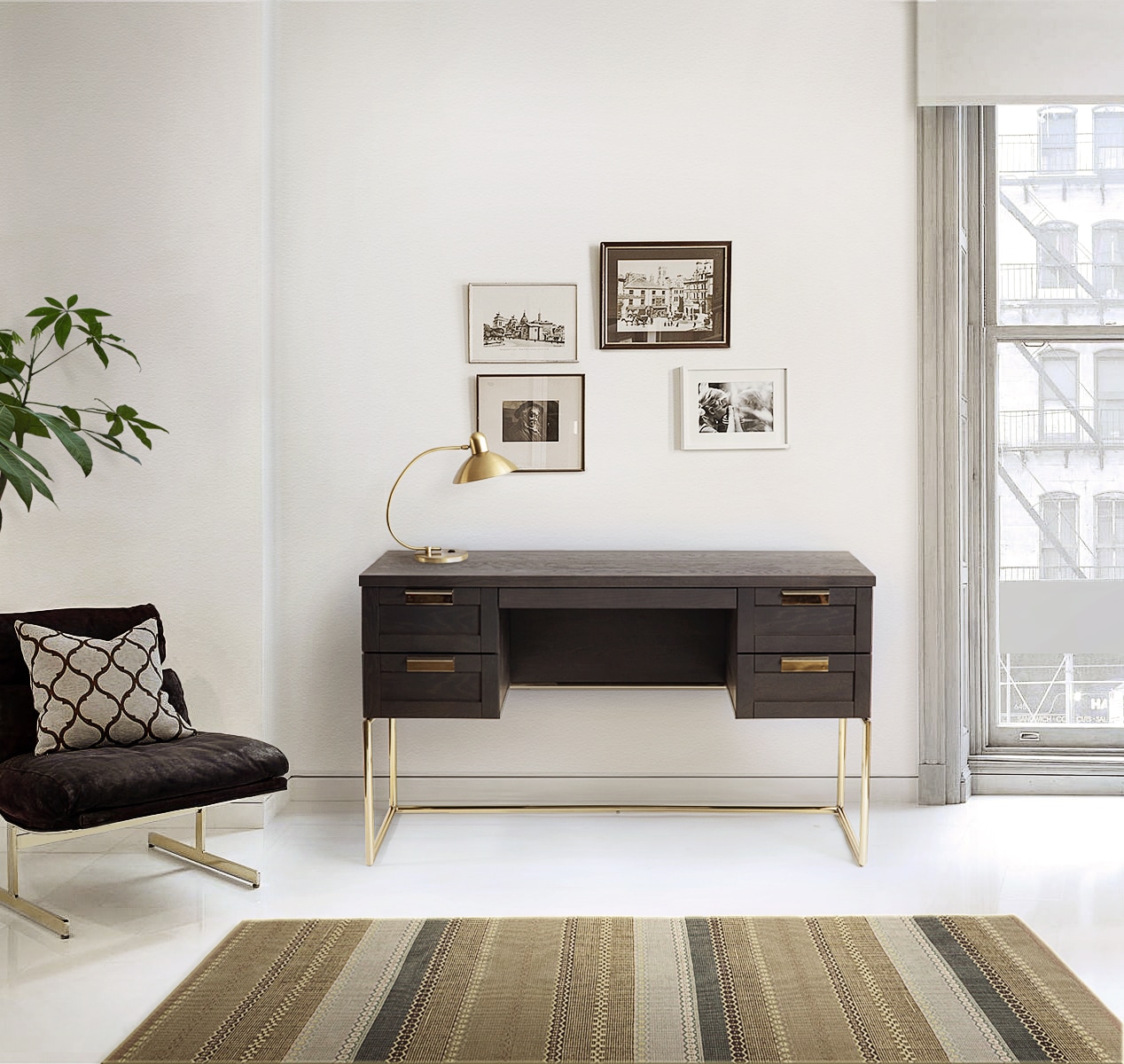 Woodman Schreibtisch »Pimlico« Holzfurnier aus Eiche, FSC®-zertifiziert günstig online kaufen