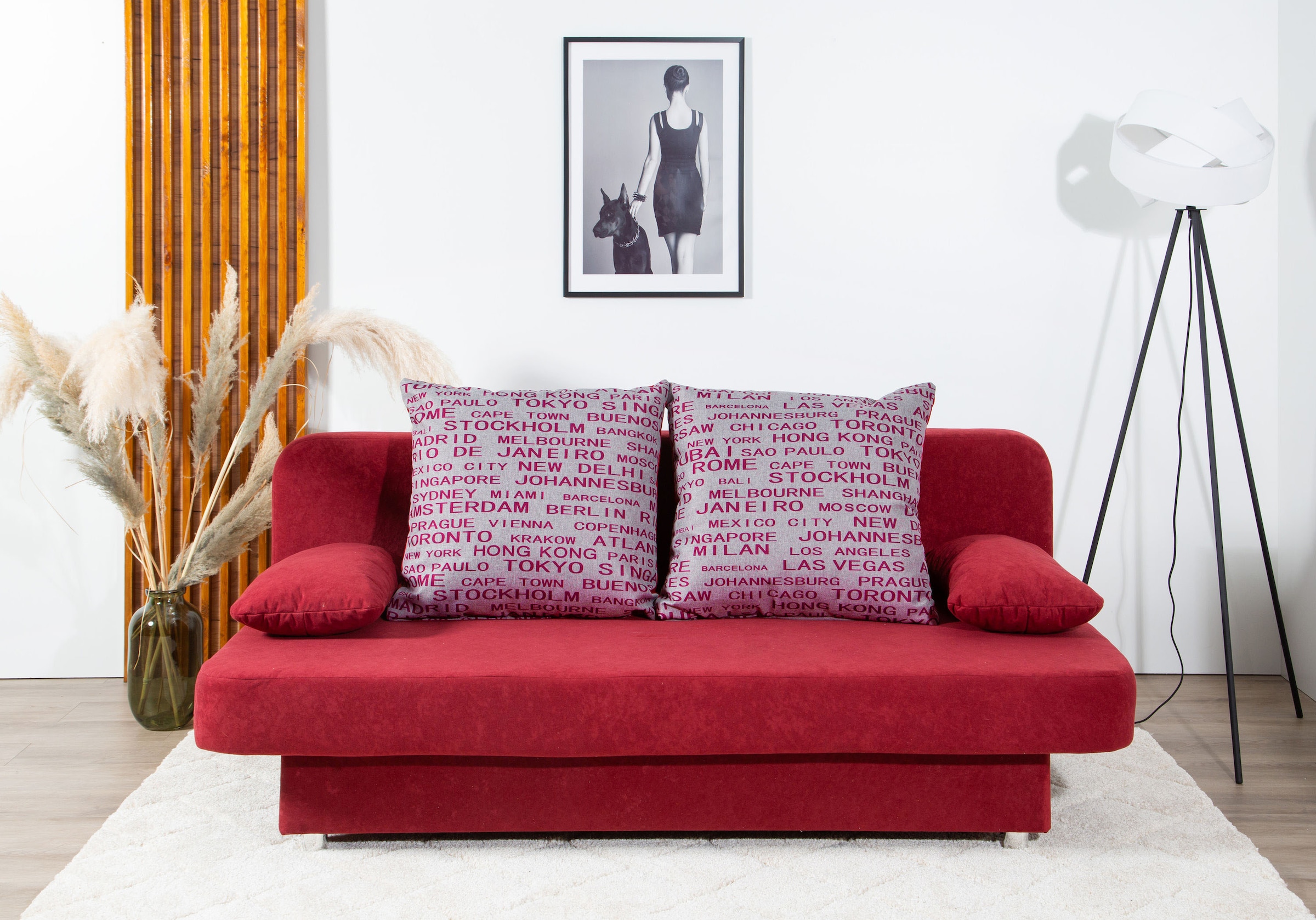 COLLECTION AB Schlafsofa »Ulla inkl. Bettfunktion und Bettkasten«, Schlafsofa,Bettfunktion,Bettkasten,inkl. Rückenkissen,Armlehnekissen