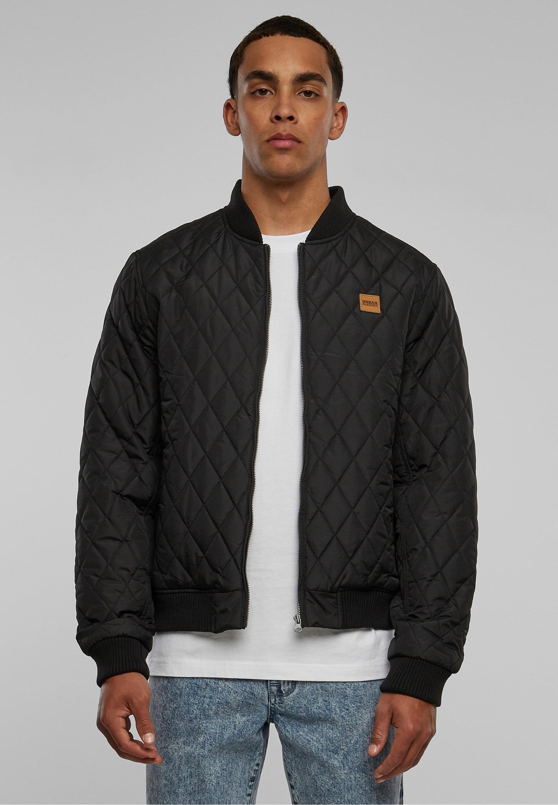 URBAN CLASSICS Allwetterjacke »Urban Classics Herren Diamond Quilt Jacket« 1 Stk. tlg. ohne Kapuze