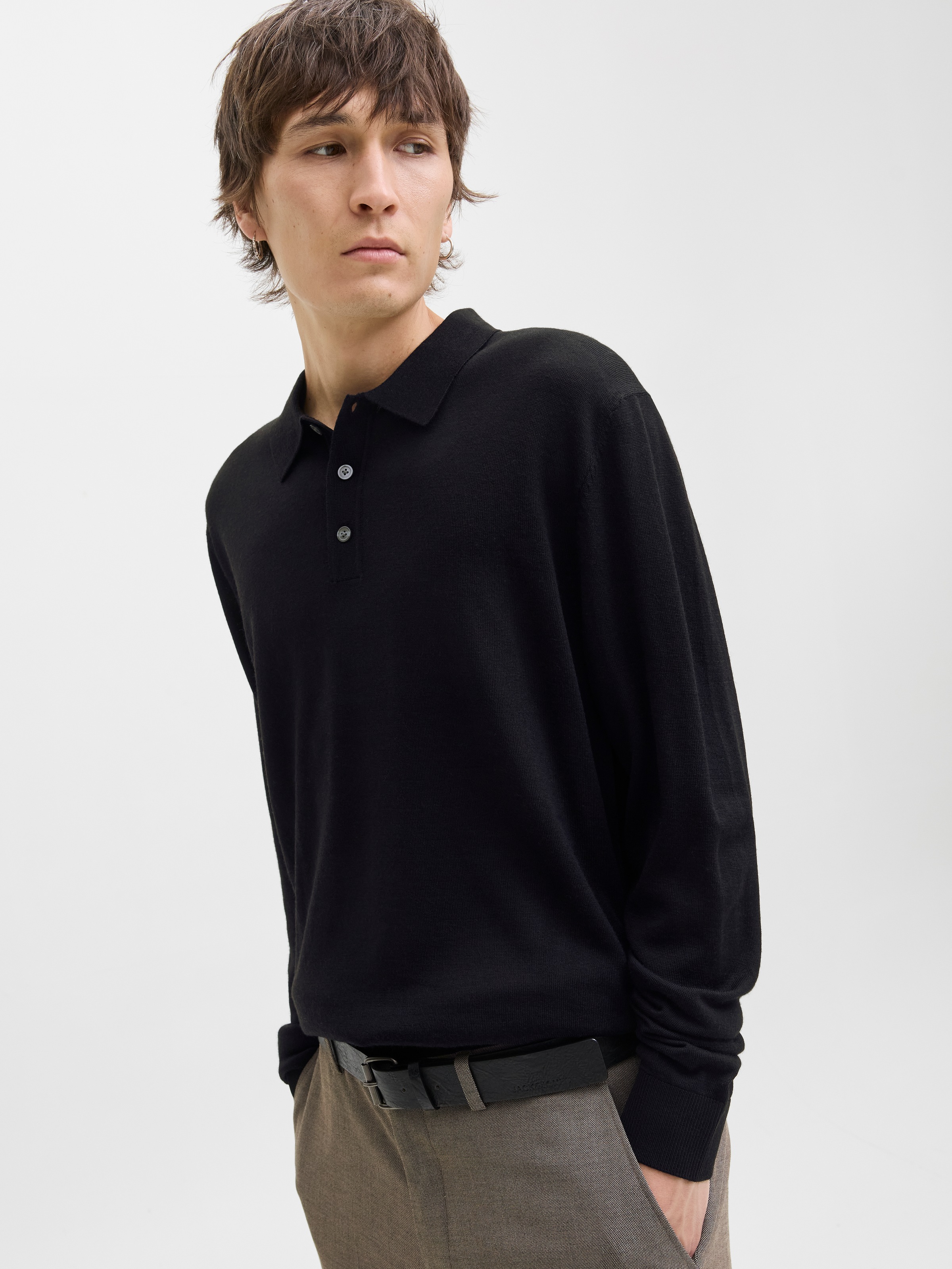 Jack & Jones Polokragenpullover »JPRBLAMERINO KNIT POLO« Wolle, regular fit