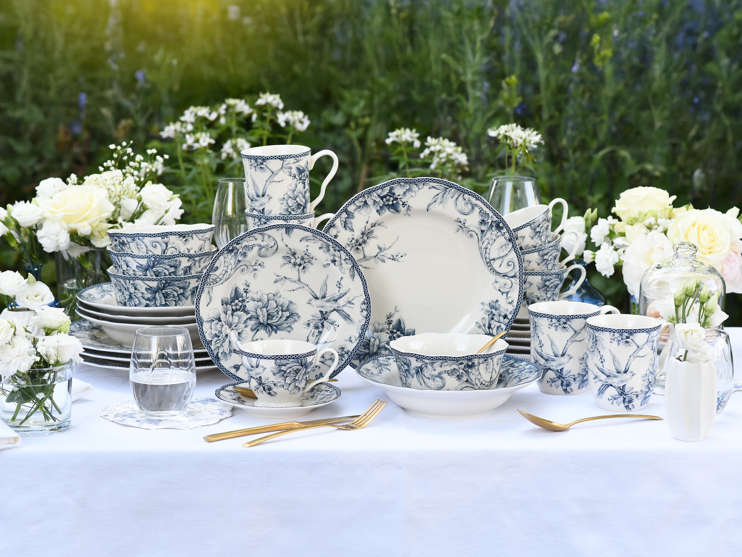 CreaTable Kombiservice »Adelaide, Service 16-tlg.« Nostalgischer Vintage Dekor, Elegante Form