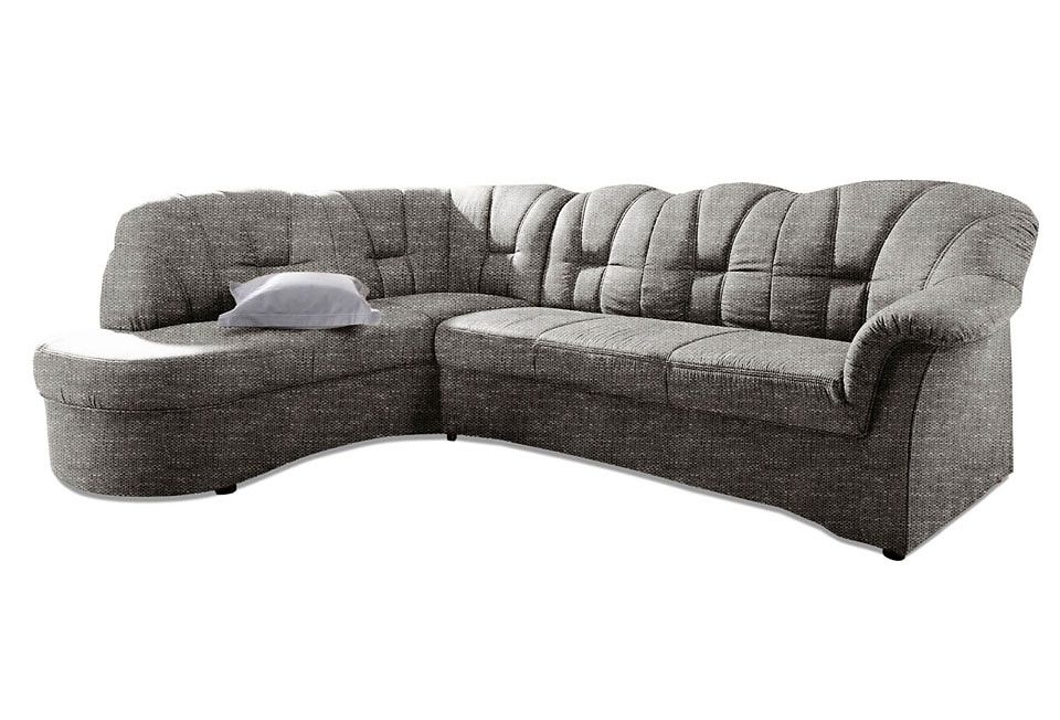 DOMO collection Ecksofa »Papenburg, zeitlose Rückensteppung, elegante Armle günstig online kaufen