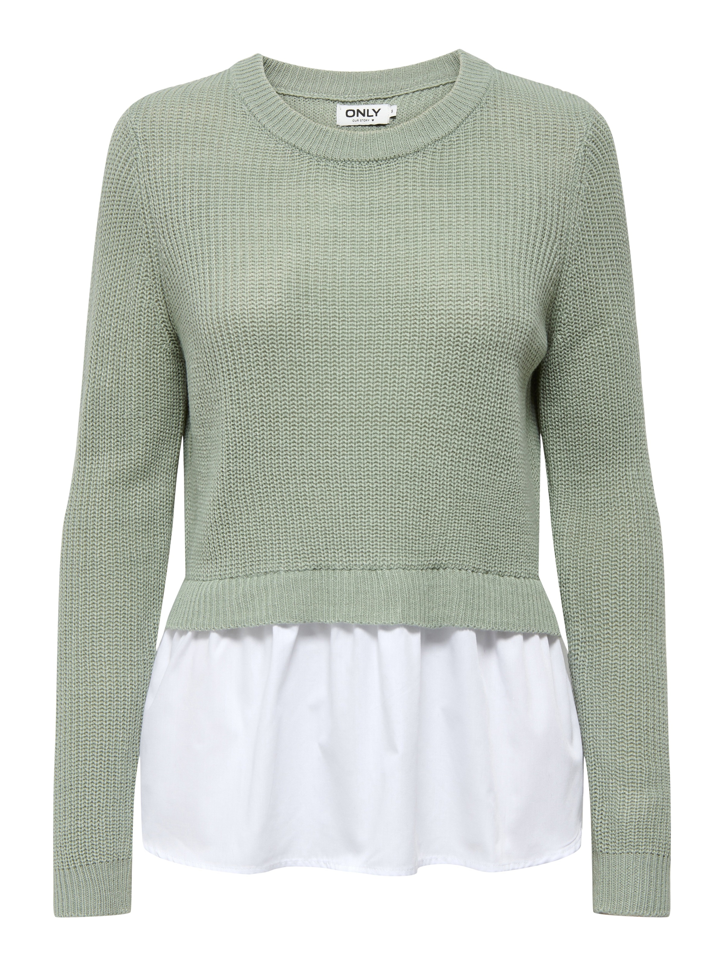 ONLY Rundhalspullover »ONLVIVIANA LS MIX O-NECK CC KNT«