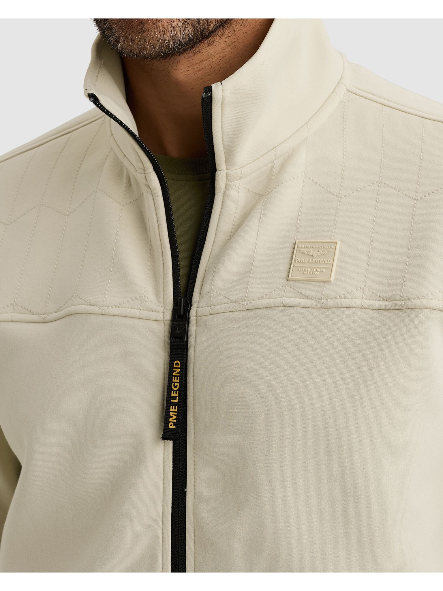 PME LEGEND Sweatjacke Seitliche Reißverschlusstaschen, vordere Passe mit dezenten Ziernähten