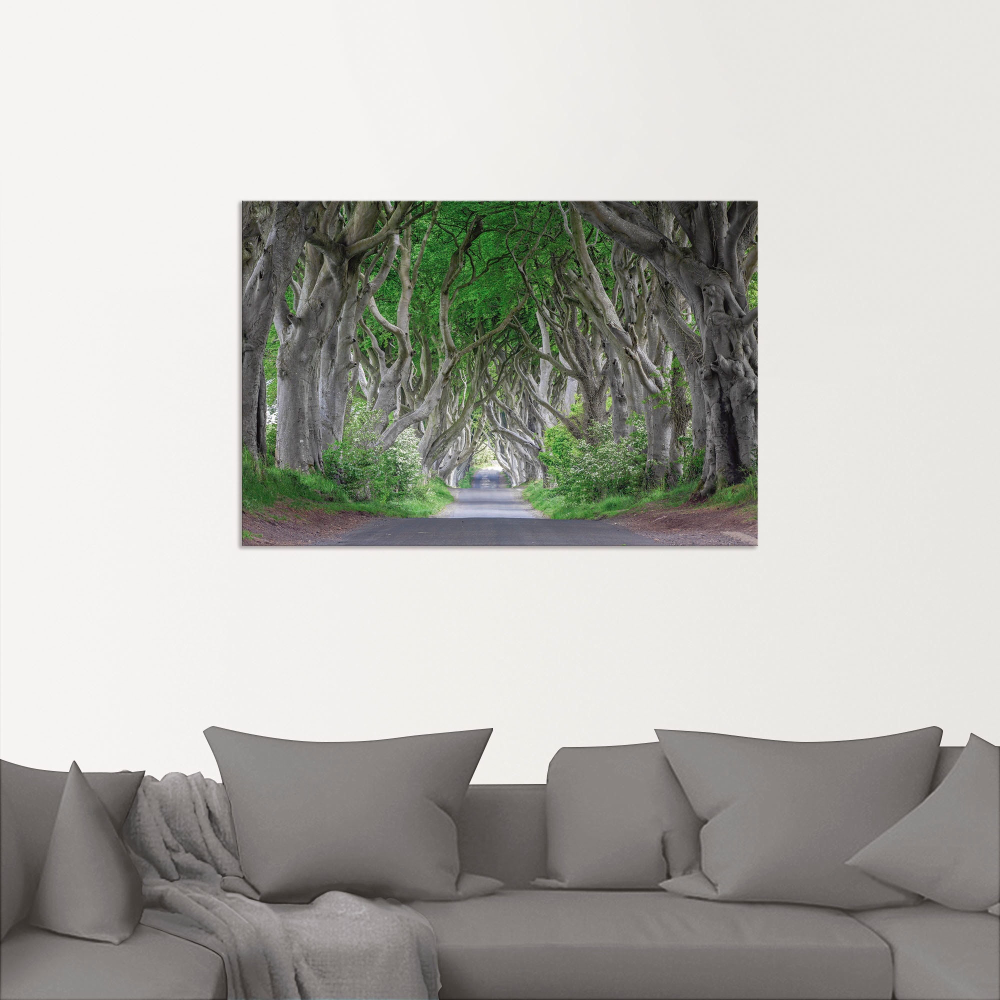 Artland Wandbild »Straße durch den Zauberwald«, Waldbilder, (1 St.), als Alubild, Outdoorbild, Leinwandbild in verschied. Größen