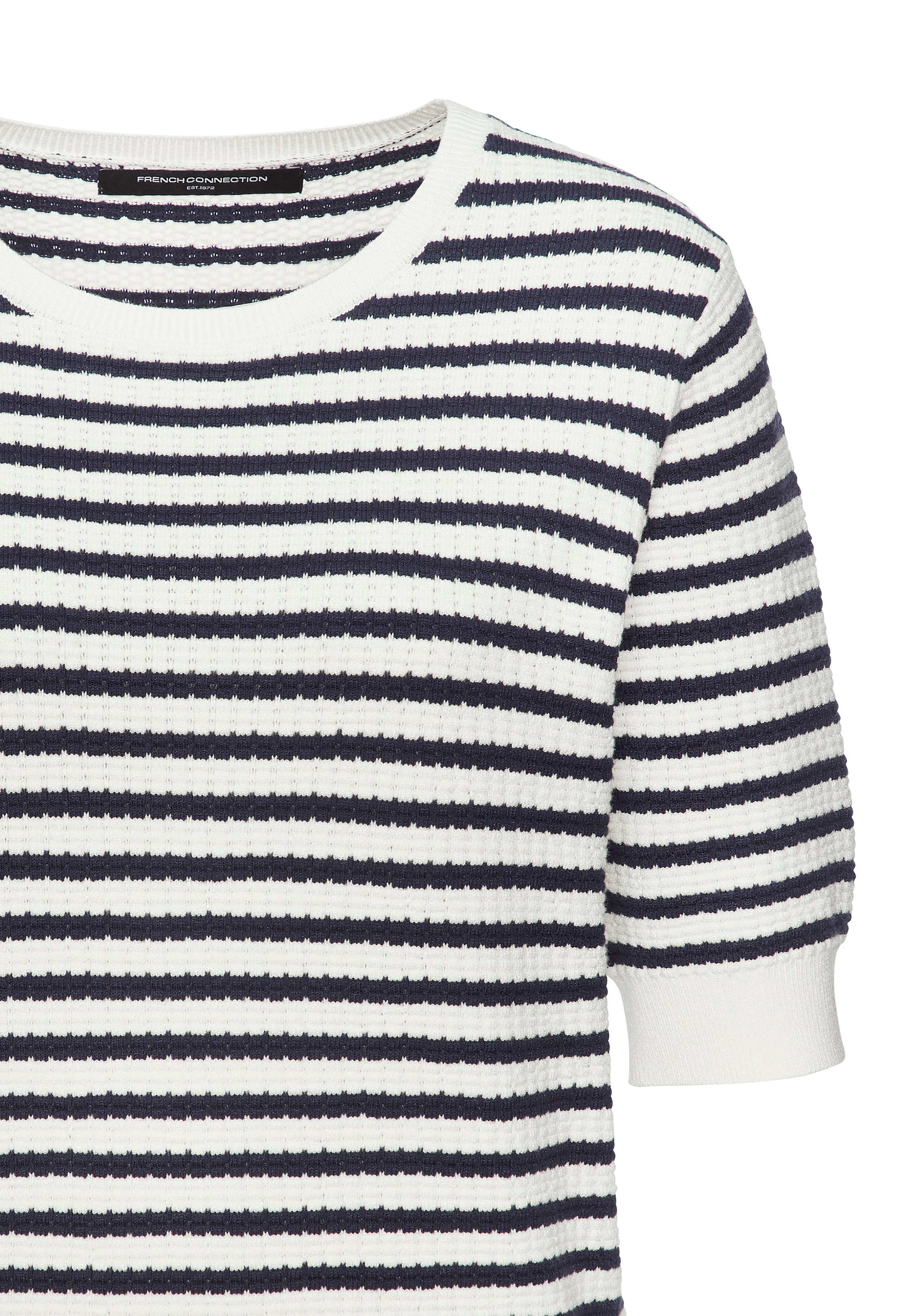 French Connection T-Shirt Loungeshirt mit kurzem Arm, aus soften Strukturstrick, Loungewear