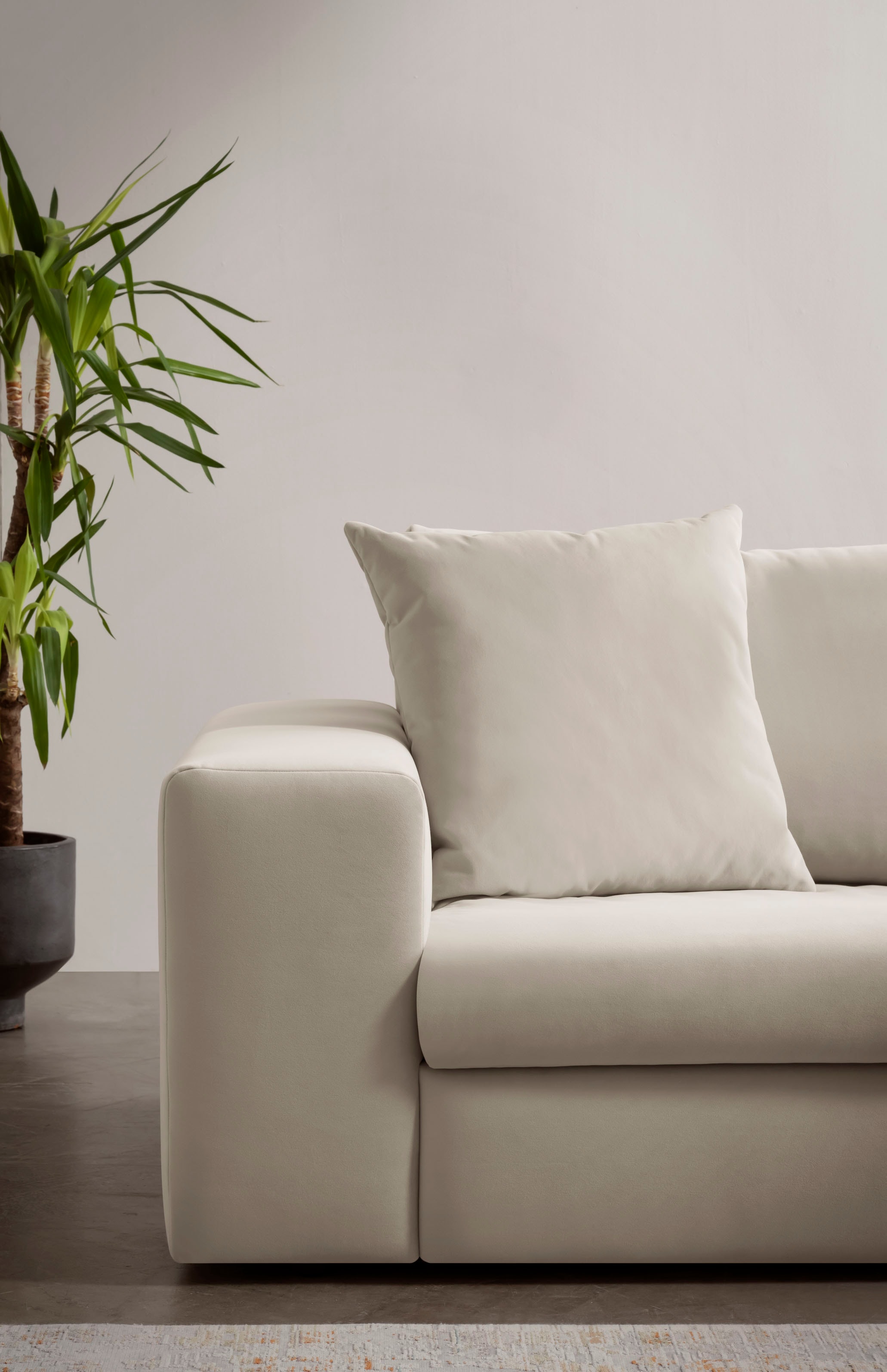 Home affaire Ecksofa »SLEETLAND XXL in Samtvelours oder Vintage-Leder-Optik, L-Form,« besonders groß und bequem