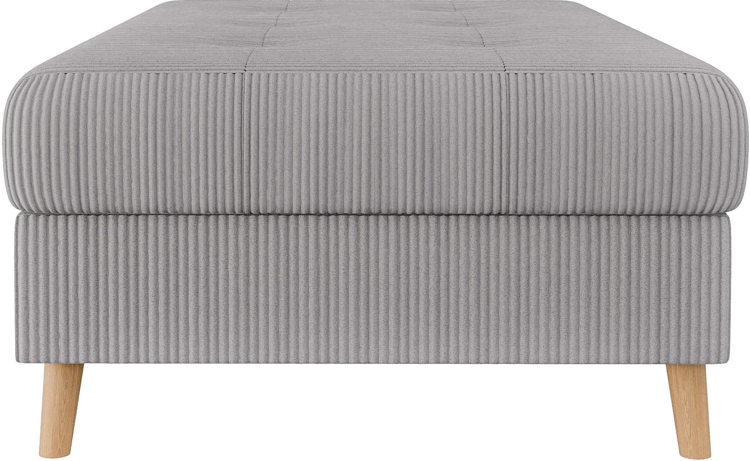 Home affaire Polsterhocker »CHARRE XXL, Steppung im Sitzbereich, Maße: B/T/H: 118/73/40 cm«, passend zur Serie CHARRE, auch in Cord und Bouclé