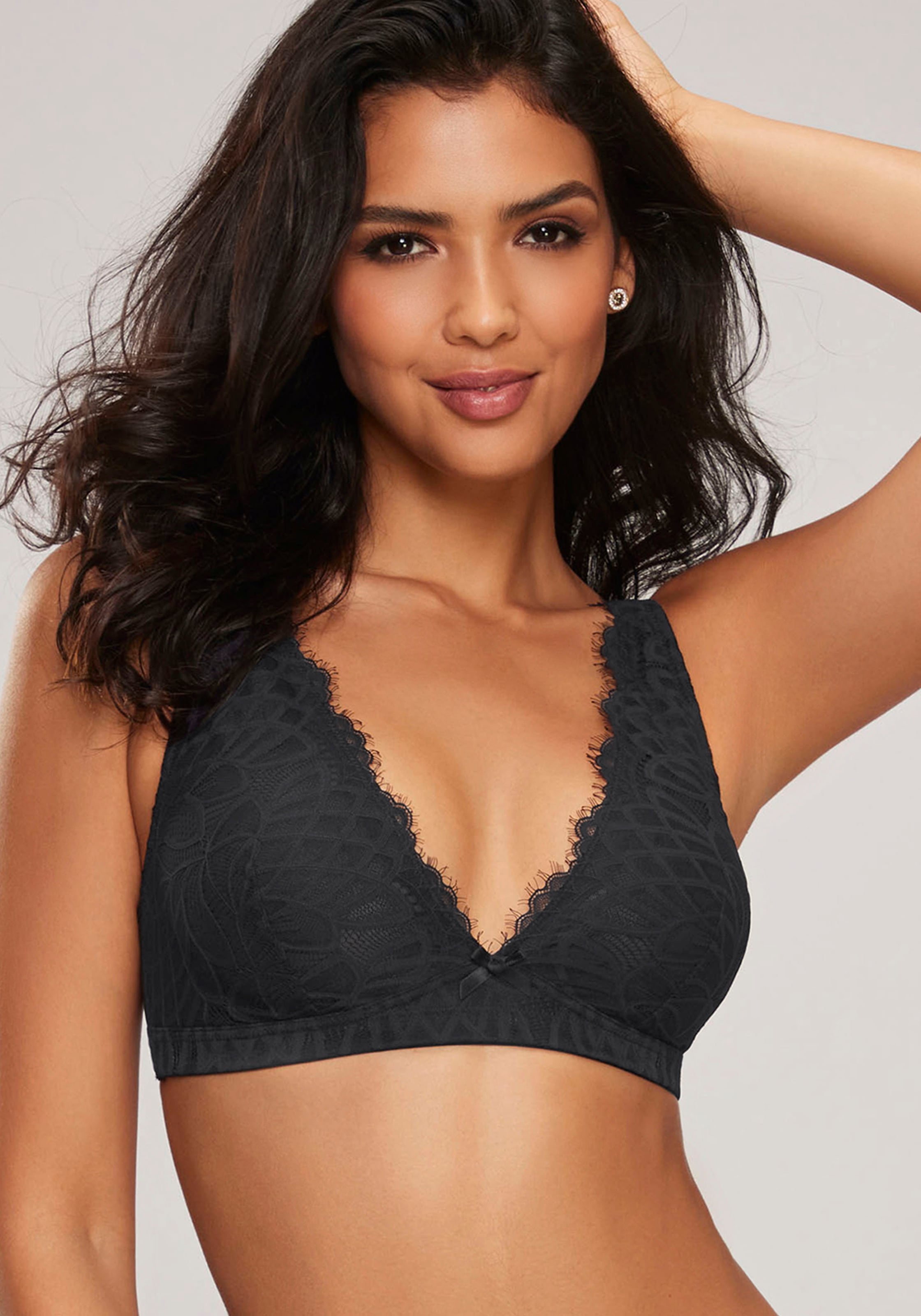 LASCANA Bralette-BH »Cara«, ohne Bügel im edlen High-Apex Design, sexy Dessous