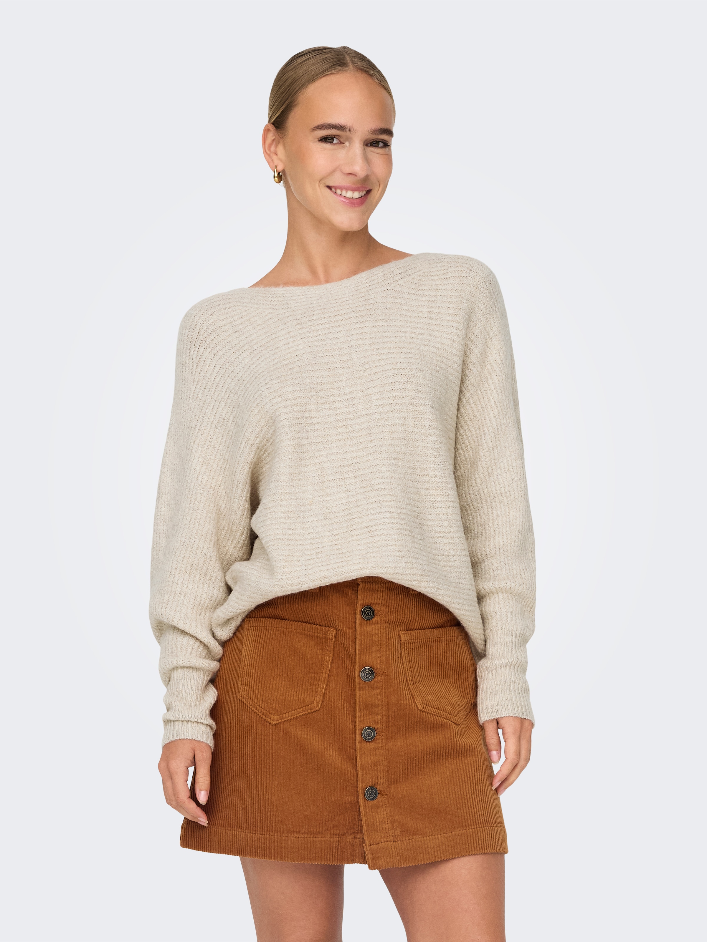ONLY Strickpullover »ONLDANIELLA L/S PULLOVER KNT NOOS« Materialmix, regular fit
