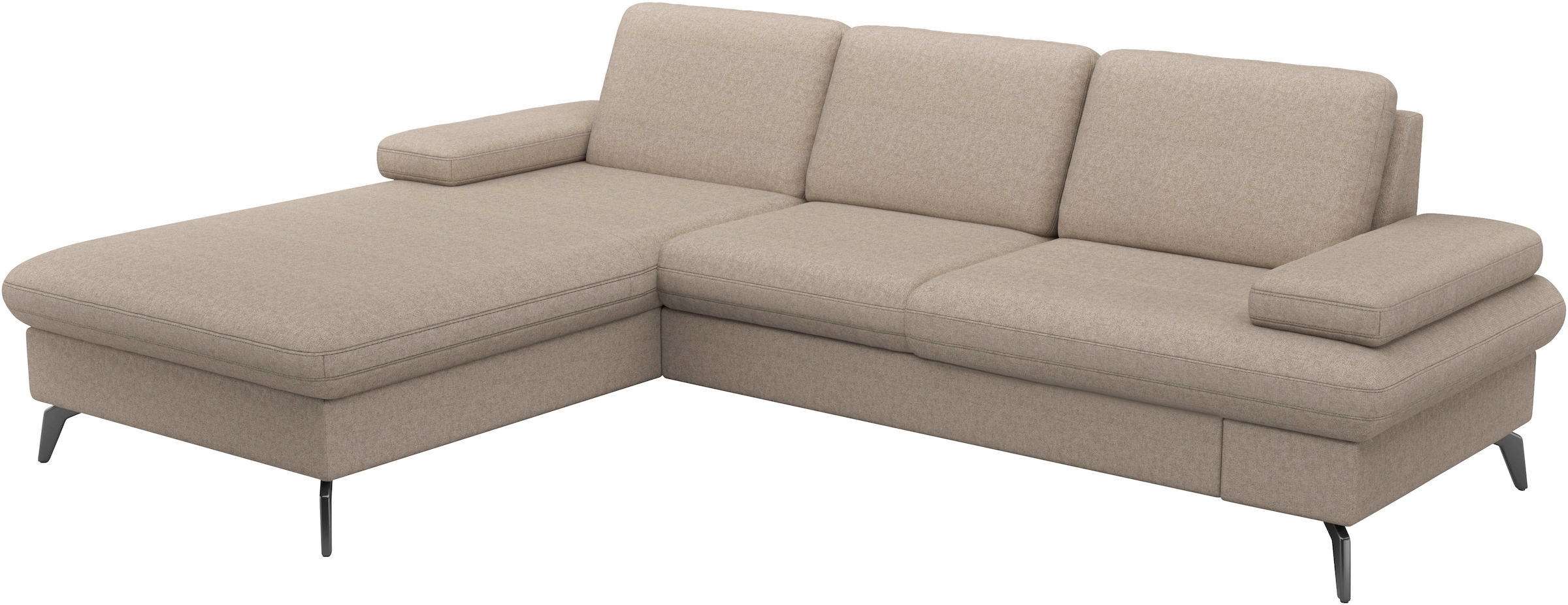 sit&more Ecksofa »Morris Jubi L-Form«, inkl. Armteilfunktion und 1 Zierkissen, wahlweise mit Bettfunktion