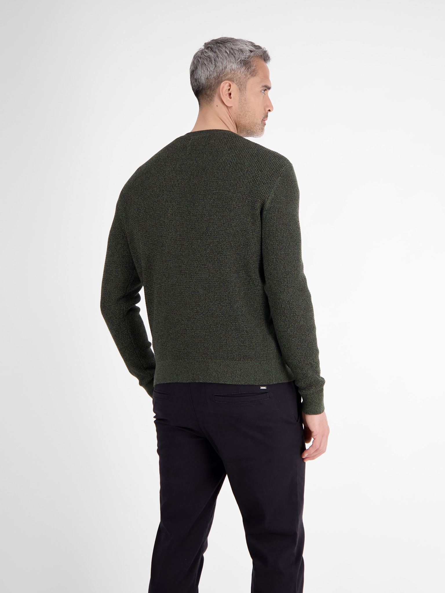 LERROS Strickpullover, mit Logo-Stickerei und in Struktur-Optik