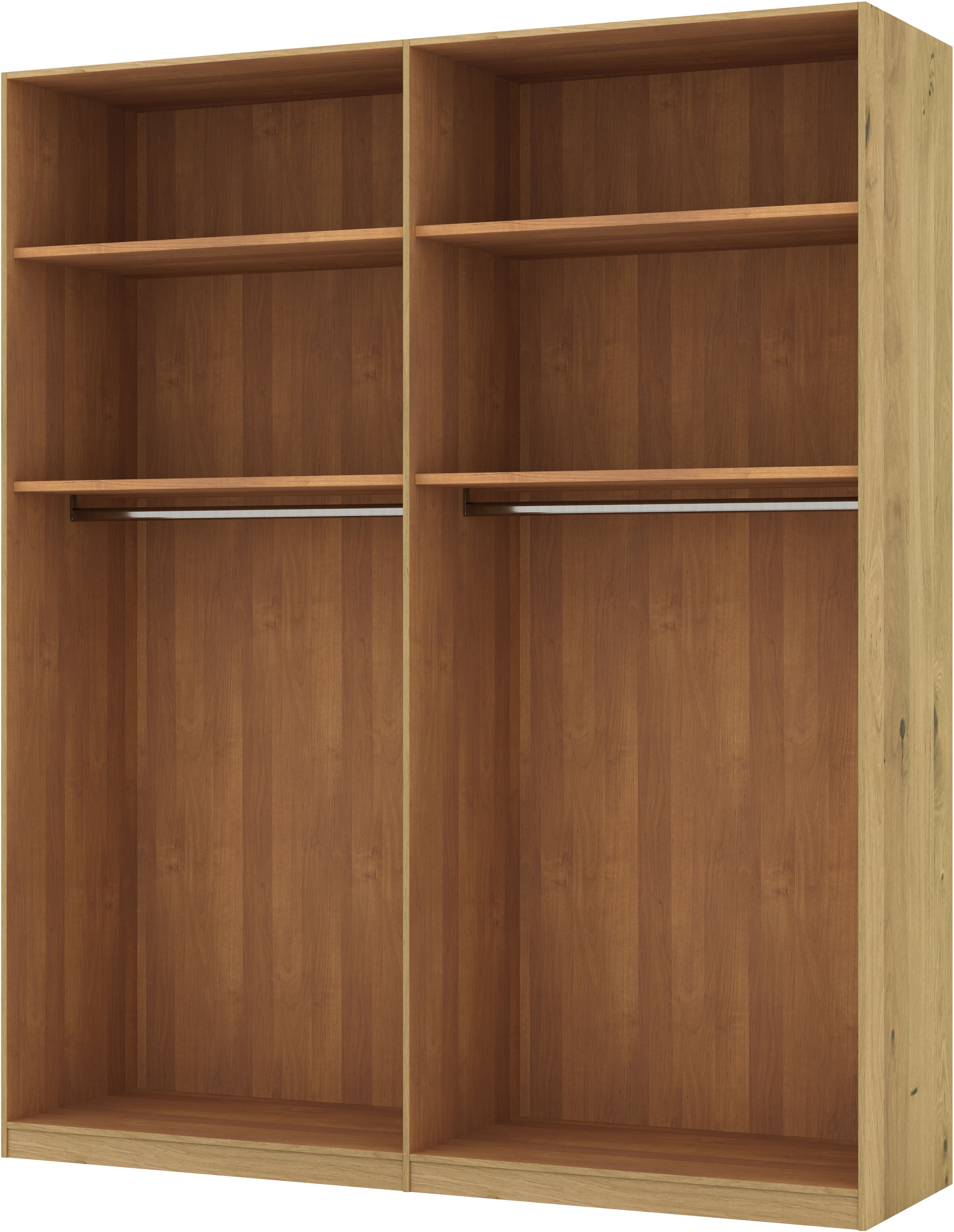 Musterring Drehtürenschrank »Savona, Kleiderschrank, Schrank, Garderobe, teilmassiv Eiche«, (mit Türdämpfern, mit Spiegel oder Glas, extra Böden, MADE IN GERMANY), Türen in Bianco-Eiche massiv, Spiegel-/Glastüren, verschiedene Größen