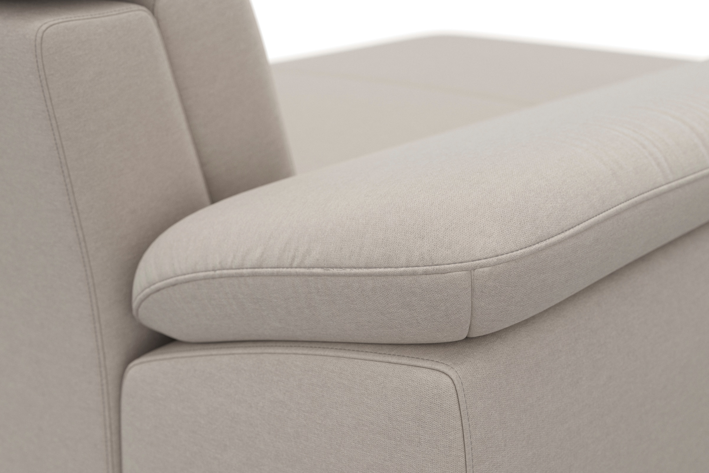 sit&more Wohnlandschaft »Cabrio U-Form, mit Sitztiefenverstellung, Arm- und Kopfteilverstellung«, 3 Nierenkissen, Federkern, optional Bettfunktion und Stauraum