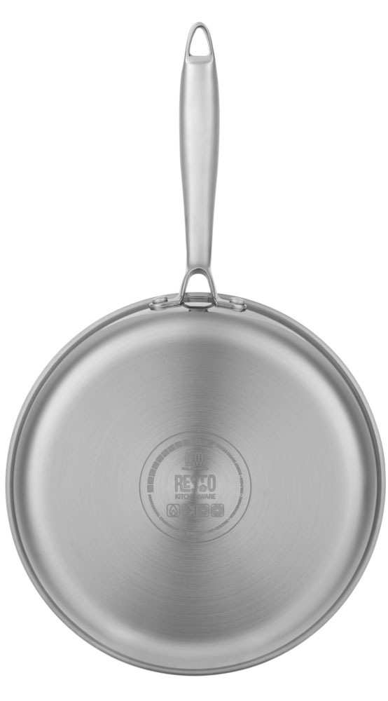 RESTO Kitchenware Bratpfanne »Achird Pfanne aus Tri-Ply (Edelstahl + Aluminium + Edelstahl) ofenfest«, Edelstahl 18/10, (1 tlg.), Die 3-schichtige Basis ermöglicht eine Energieeinsparung von 25%