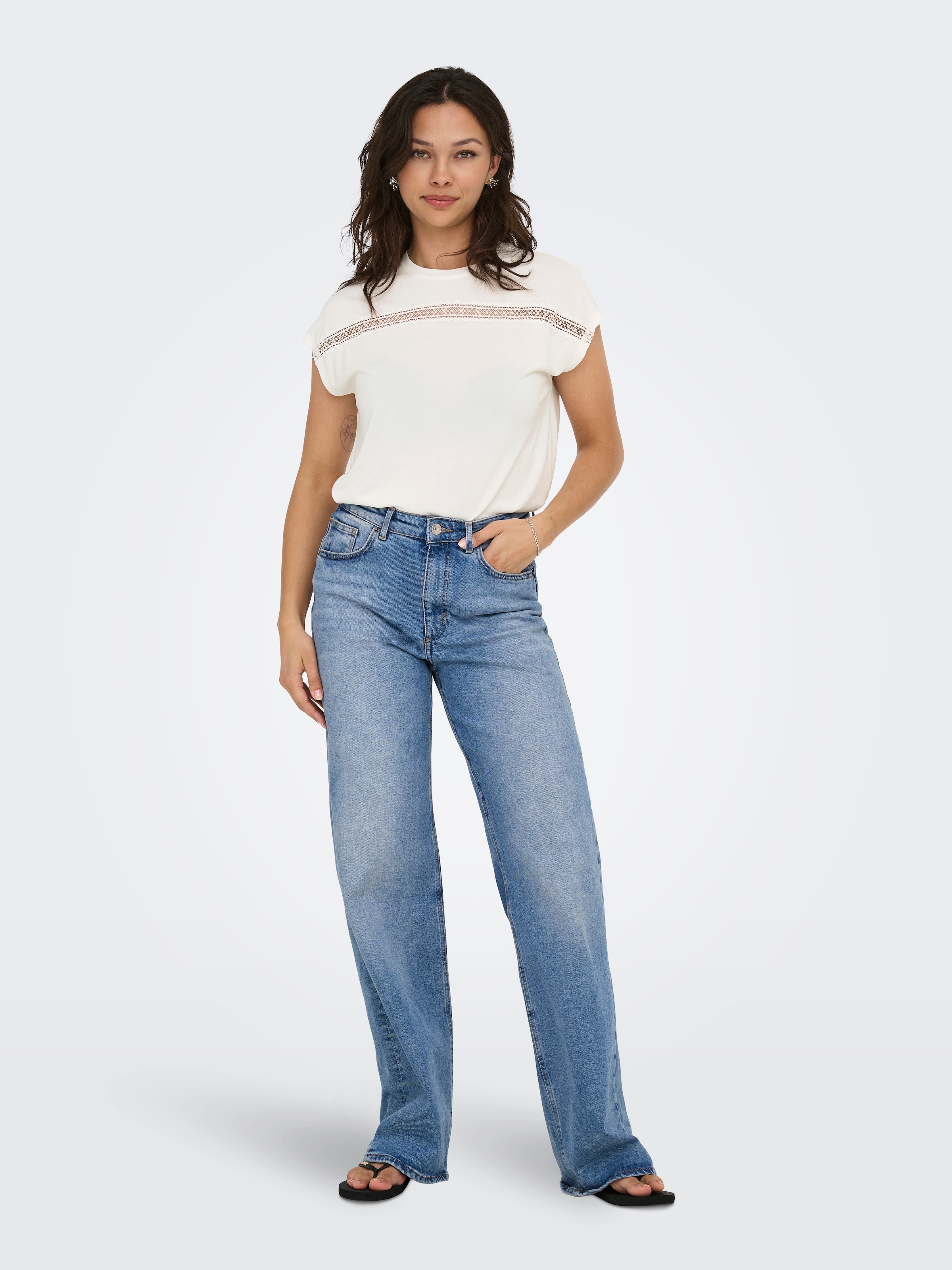 ONLY Kurzarmshirt »ONLFREE LIFE BATSLEEVE O-NECK MIX TOPJRS«