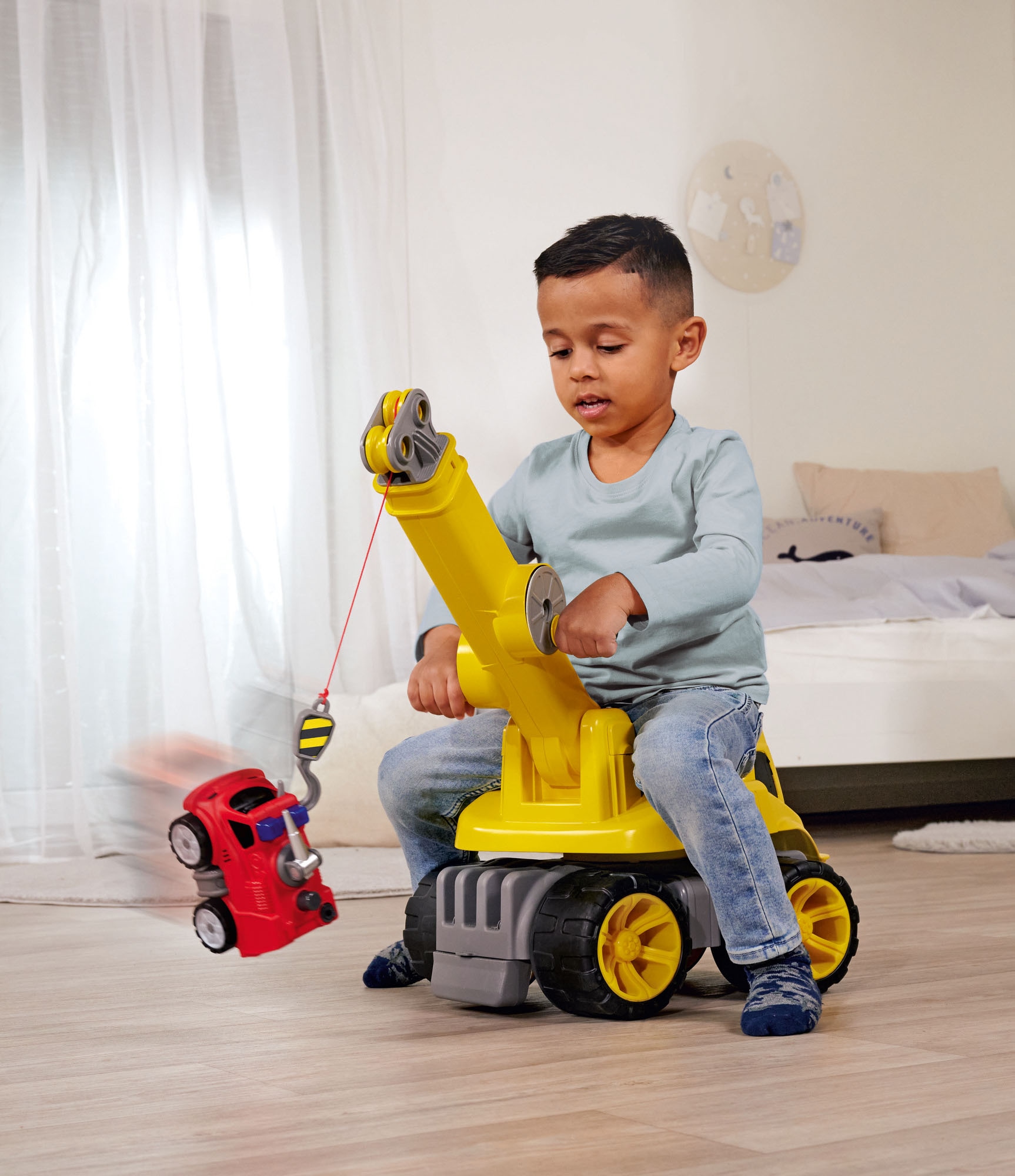 BIG Spielzeug-Kran »BIG Power-Worker Maxi-Kran« Aufsitz-Kran, Made in Germany